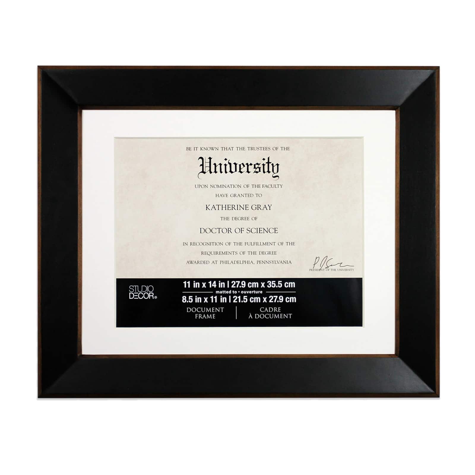 Black & Brown Document Frame By Studio Décor®