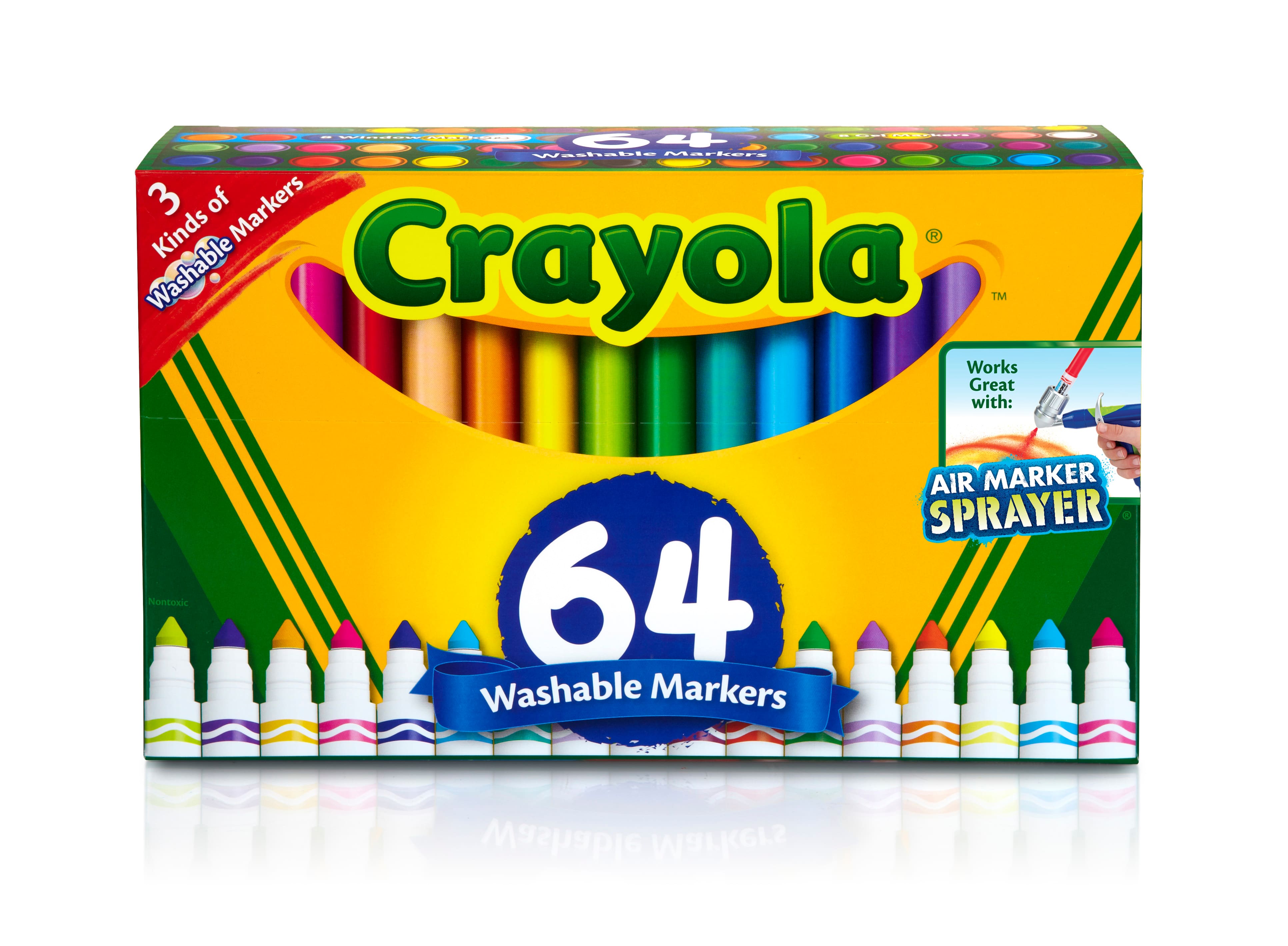 Find the Crayola® Broad Line Washable Variety 64ct at Michaels
