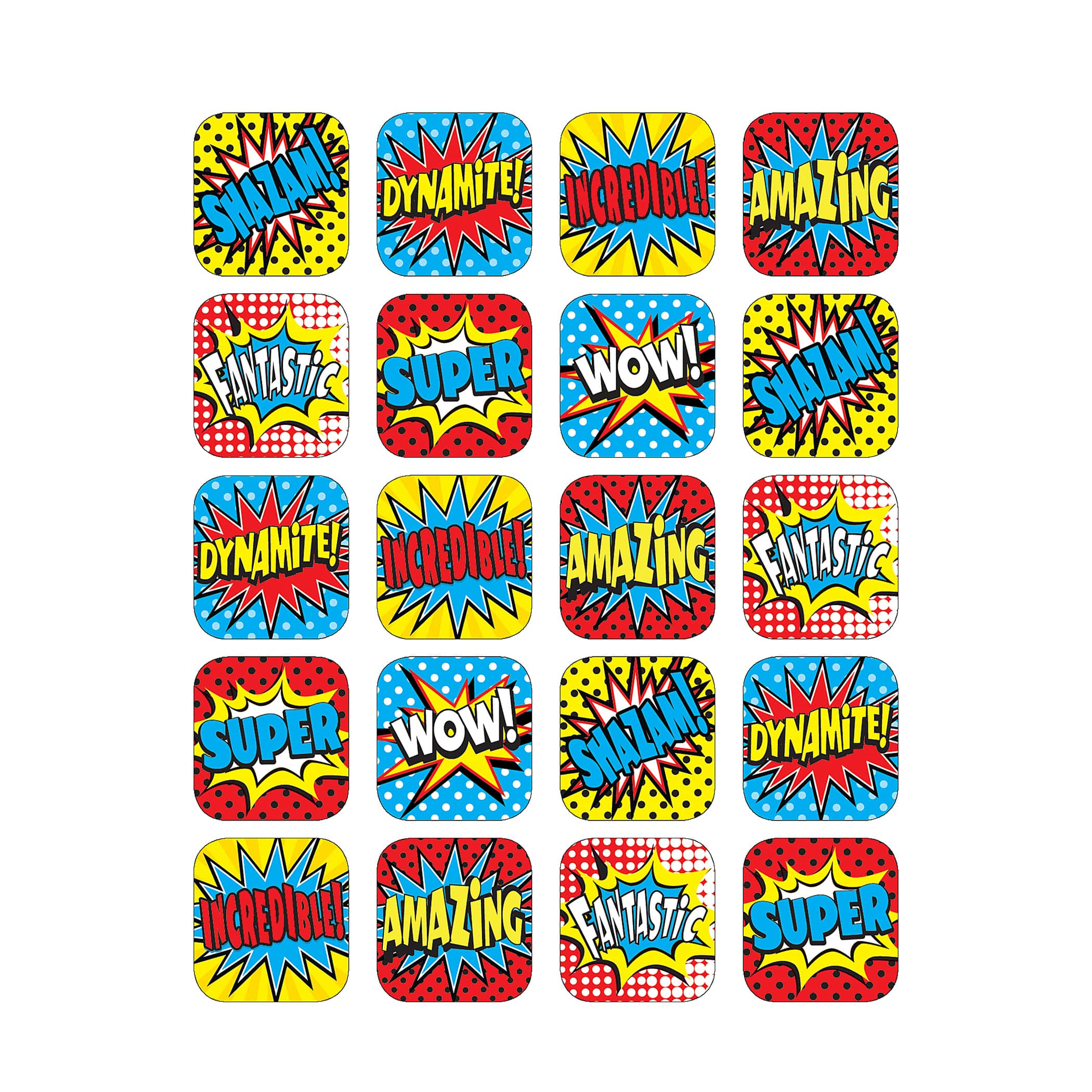 Teacher Created Resources Superhero Stickers, 12 Packs of 120