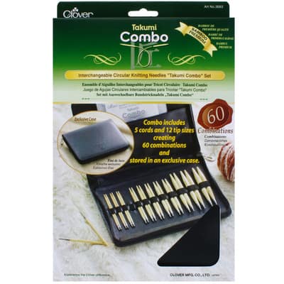 Clover Interchangeable Circular Knitting Needles Takumi Combo Set