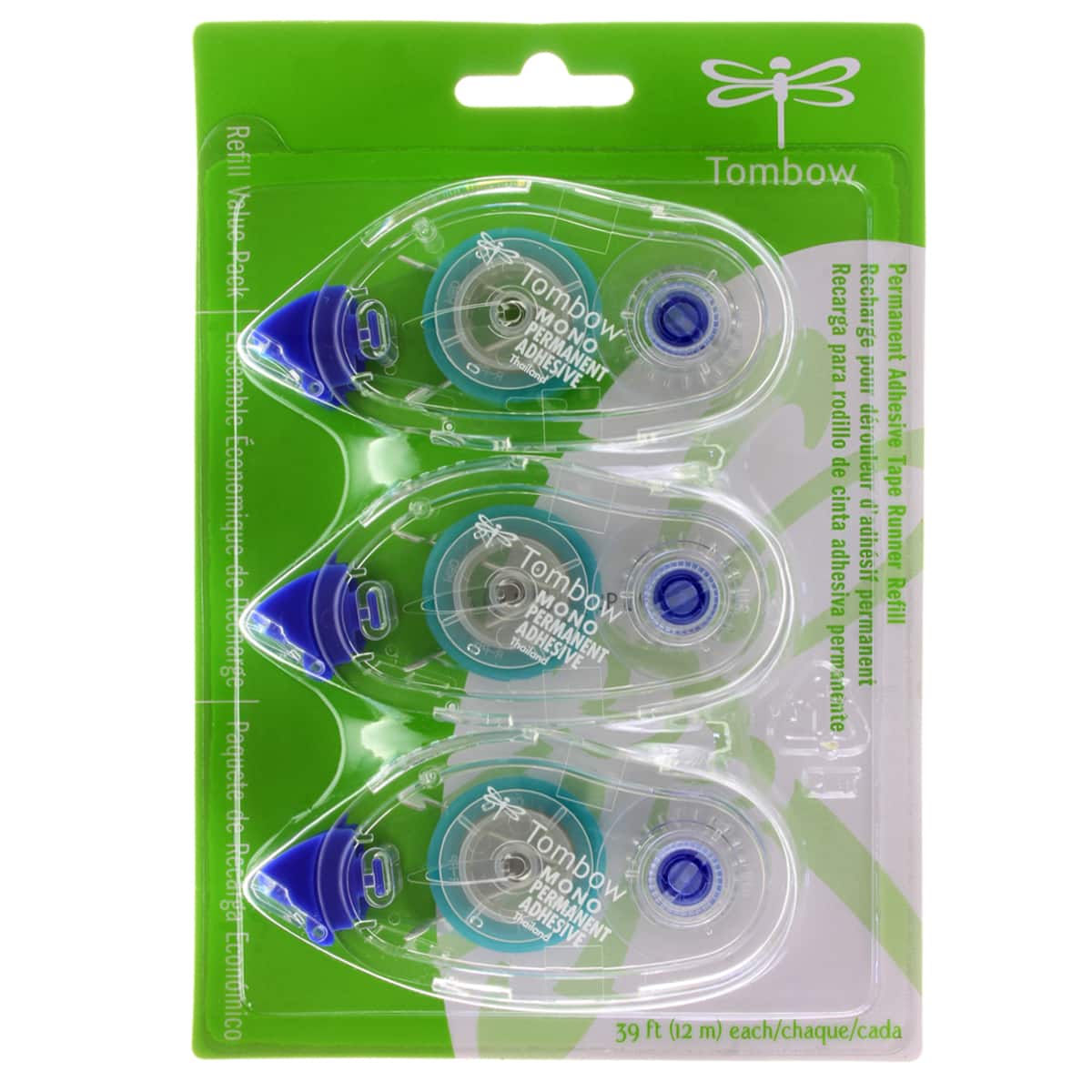 12 Packs: 3 ct. (36 total) Tombow MONO Permanent Adhesive Tape Refills