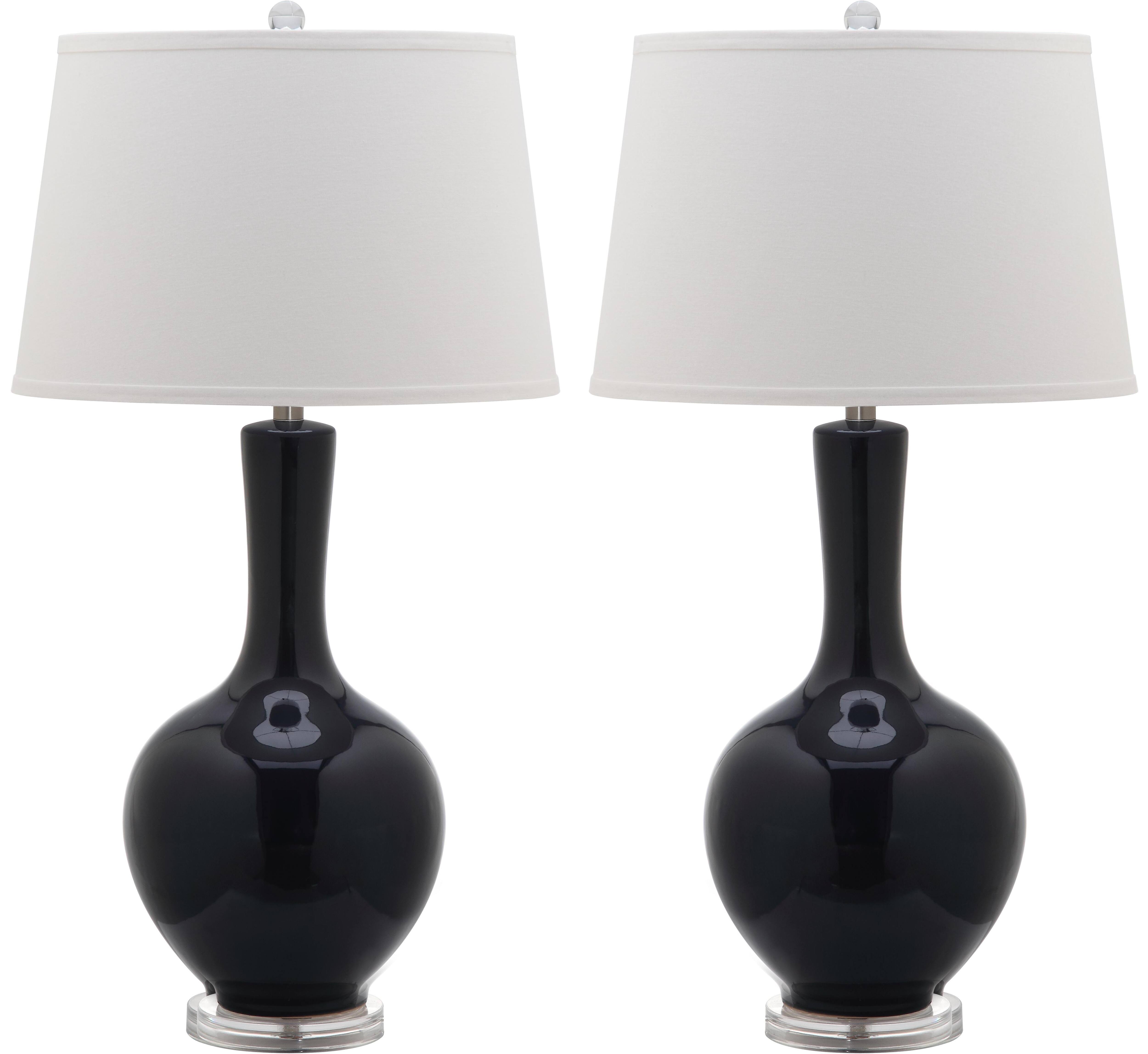 Blanche Gourd Lamp Set in Navy