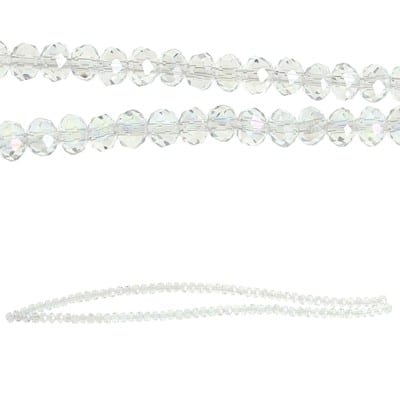 Crystal Faceted Glass Rondelle Beads, 3mm by Bead Landing™ image