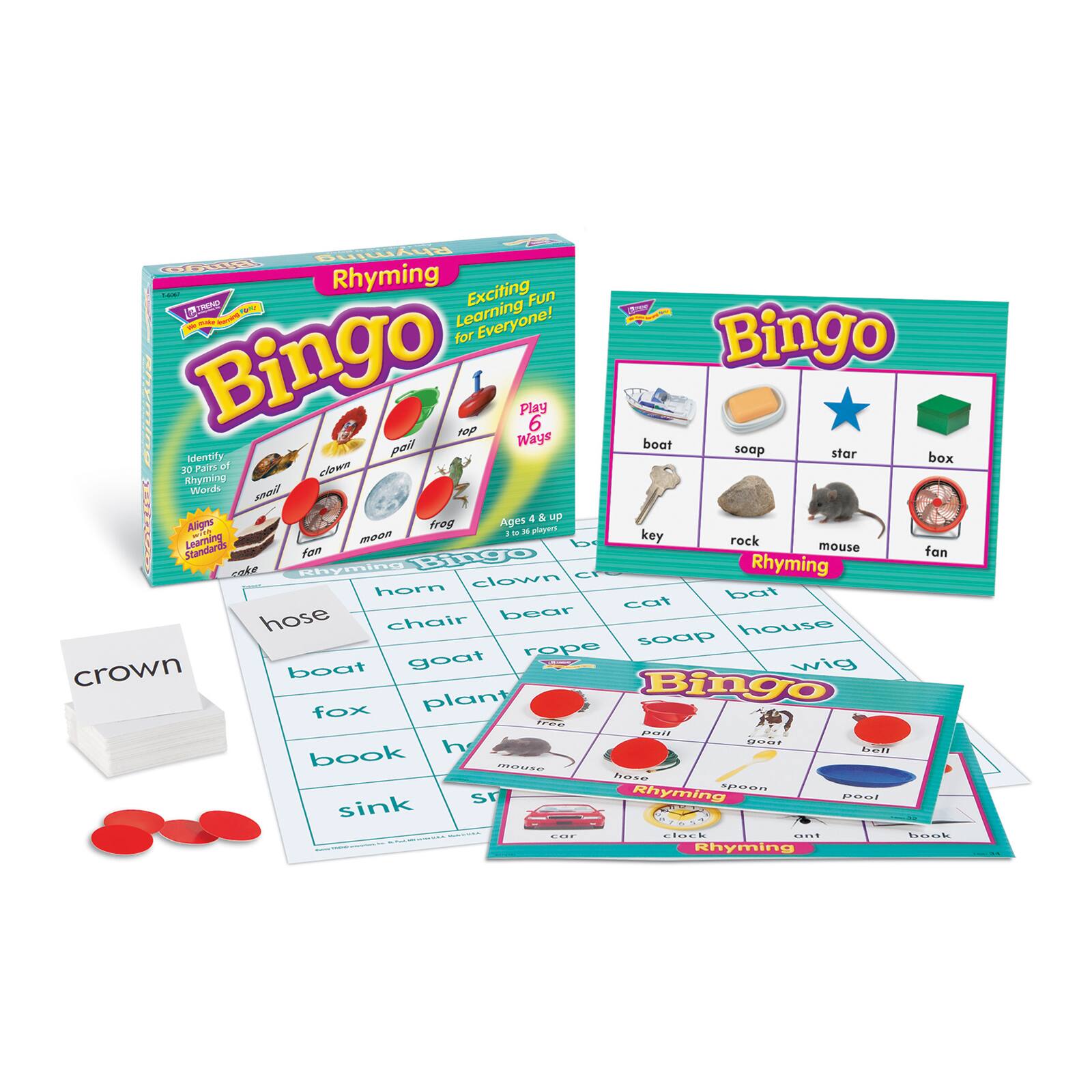 TREND Rhyming Bingo Game