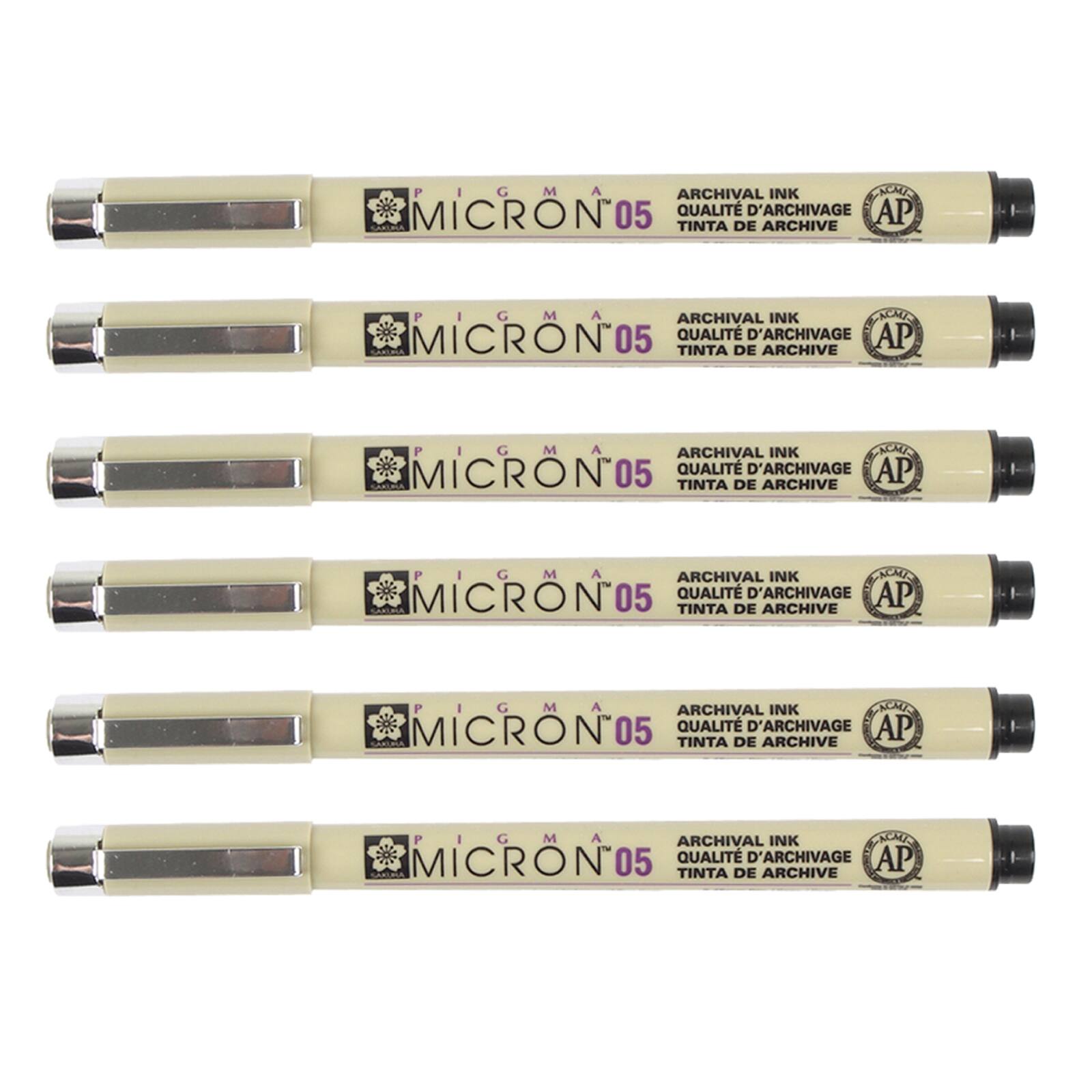 6 Packs: 6 ct. (36 total) Pigma® Micron™ 05 Fine Line Black Pens
