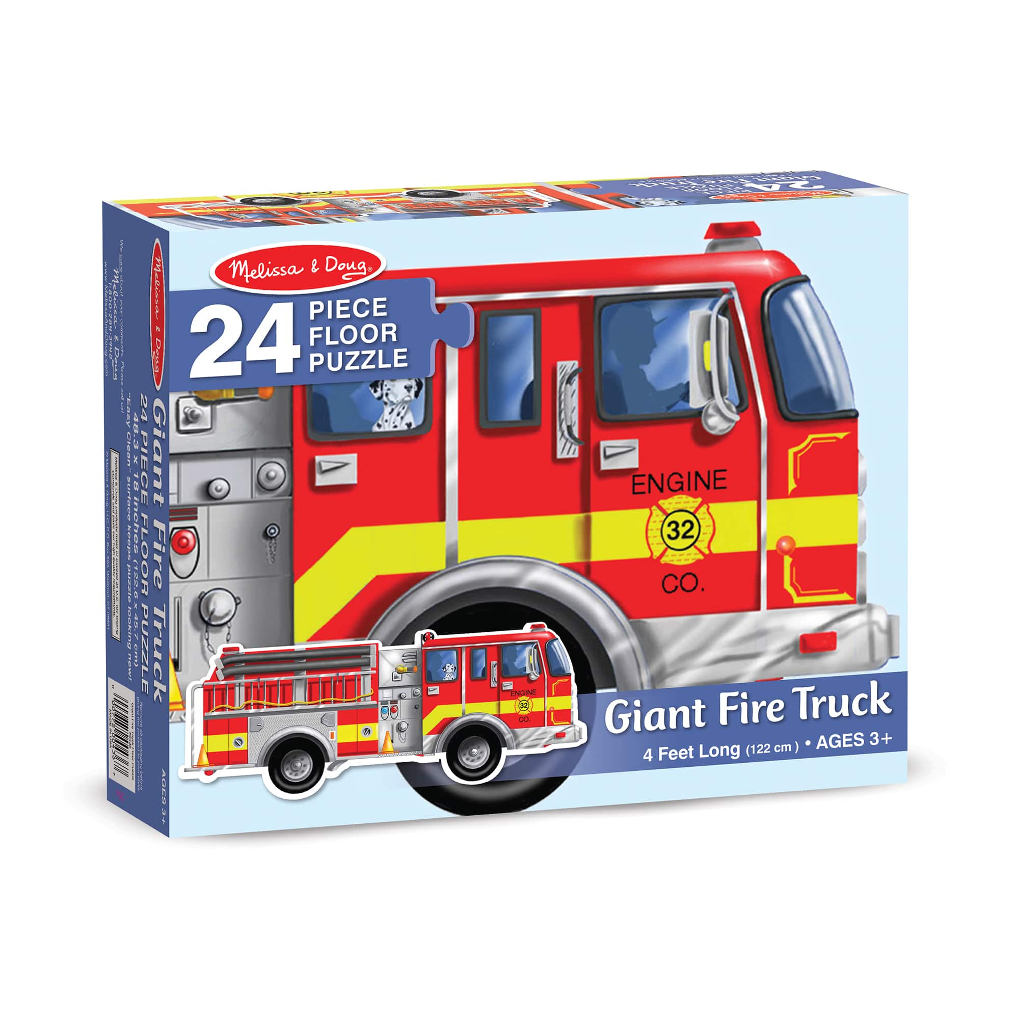 Melissa & Doug Giant Fire Truck Floor Puzzle J643 for sale online