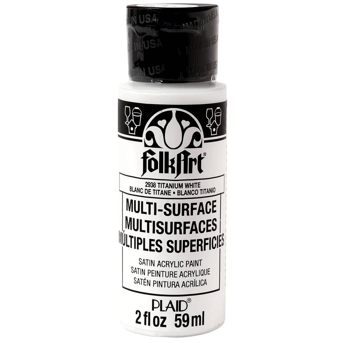 12 Pack: FolkArt&#xAE; Multi-Surface Satin Acrylic Paint, 2oz.