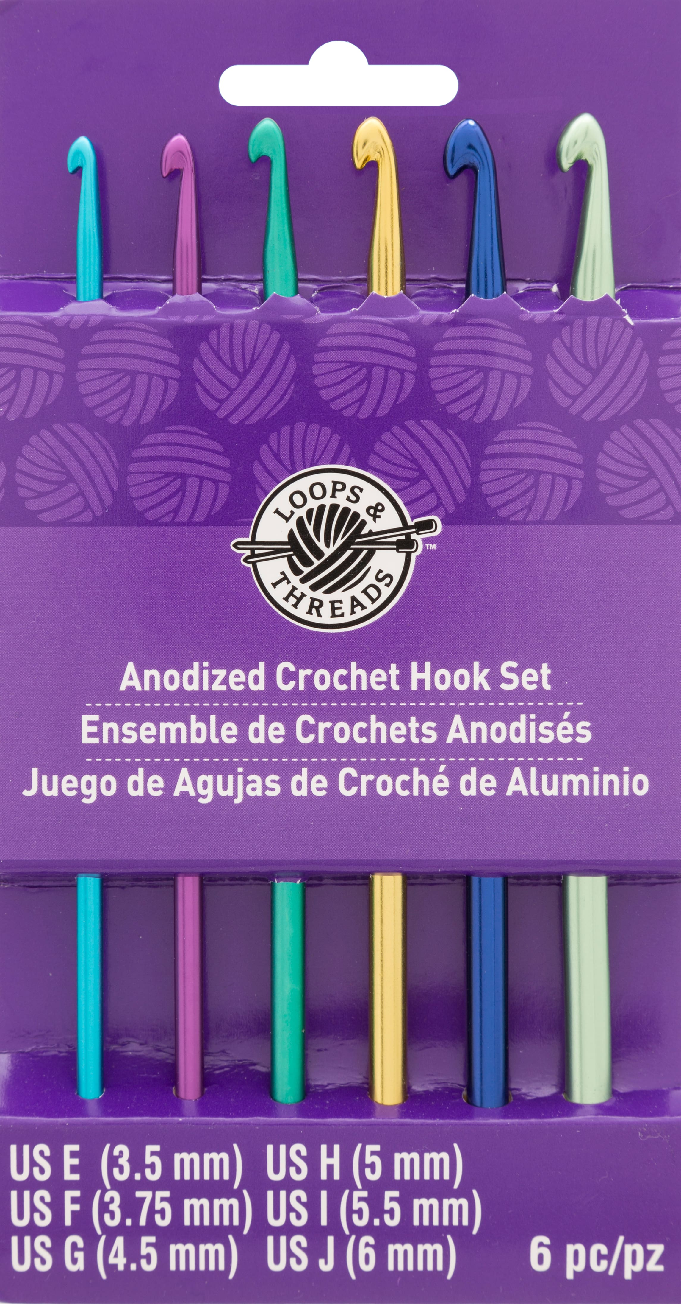 Loops & Threads D-K Anodized Aluminum Crochet Hook Set - Each