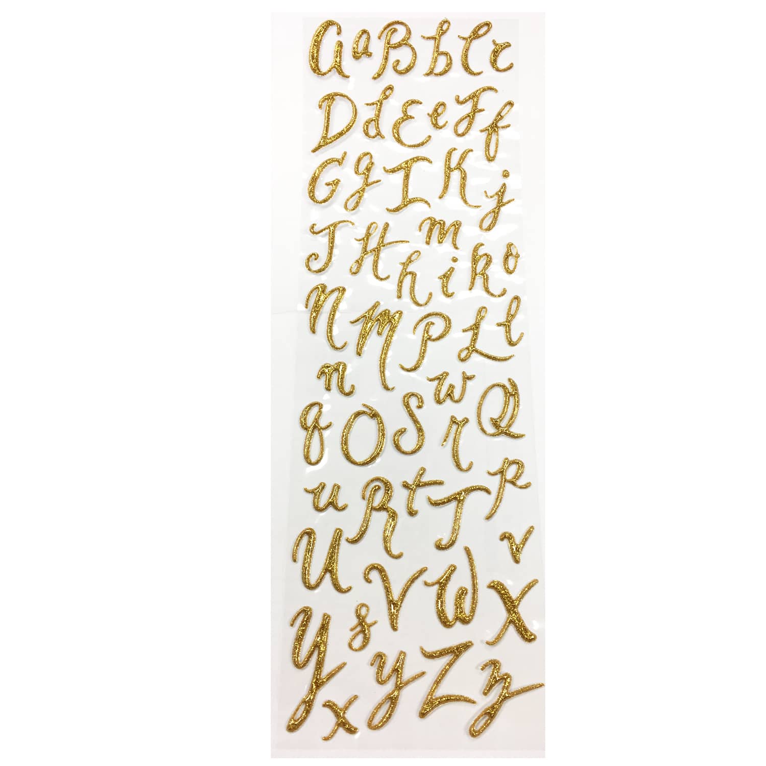 Crafter's Square Stickers LETTERS GOLD Glitter 70 Pieces NIP And Foil  letters
