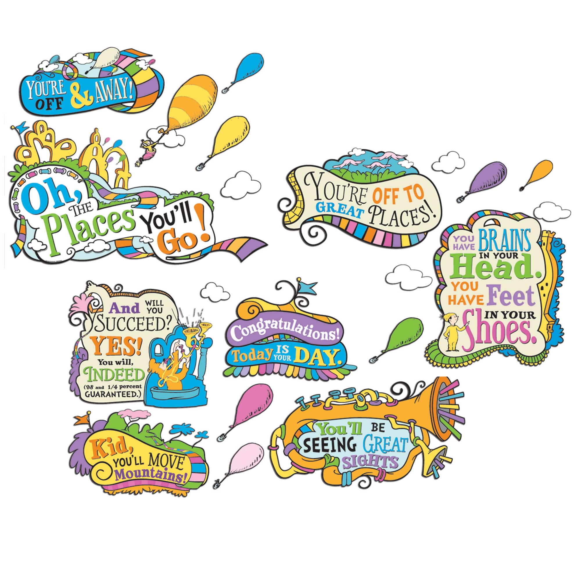 Dr. Seuss&#x2122; Bulletin Board Set, Oh the Places You&#x27;ll Go