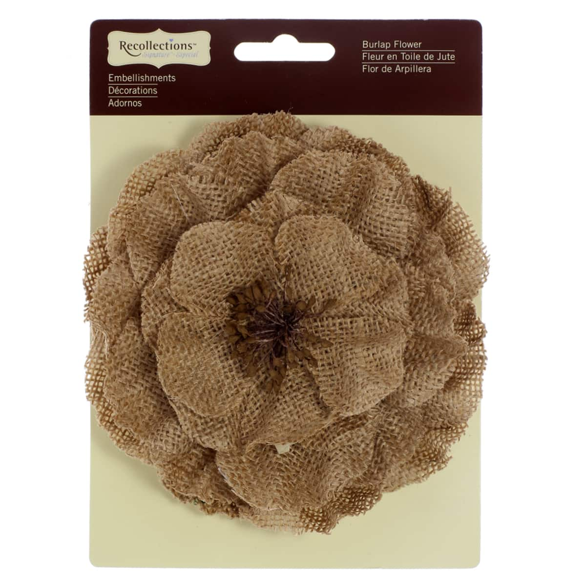 Buy the Large Burlap Flower by Recollections™ at Michaels