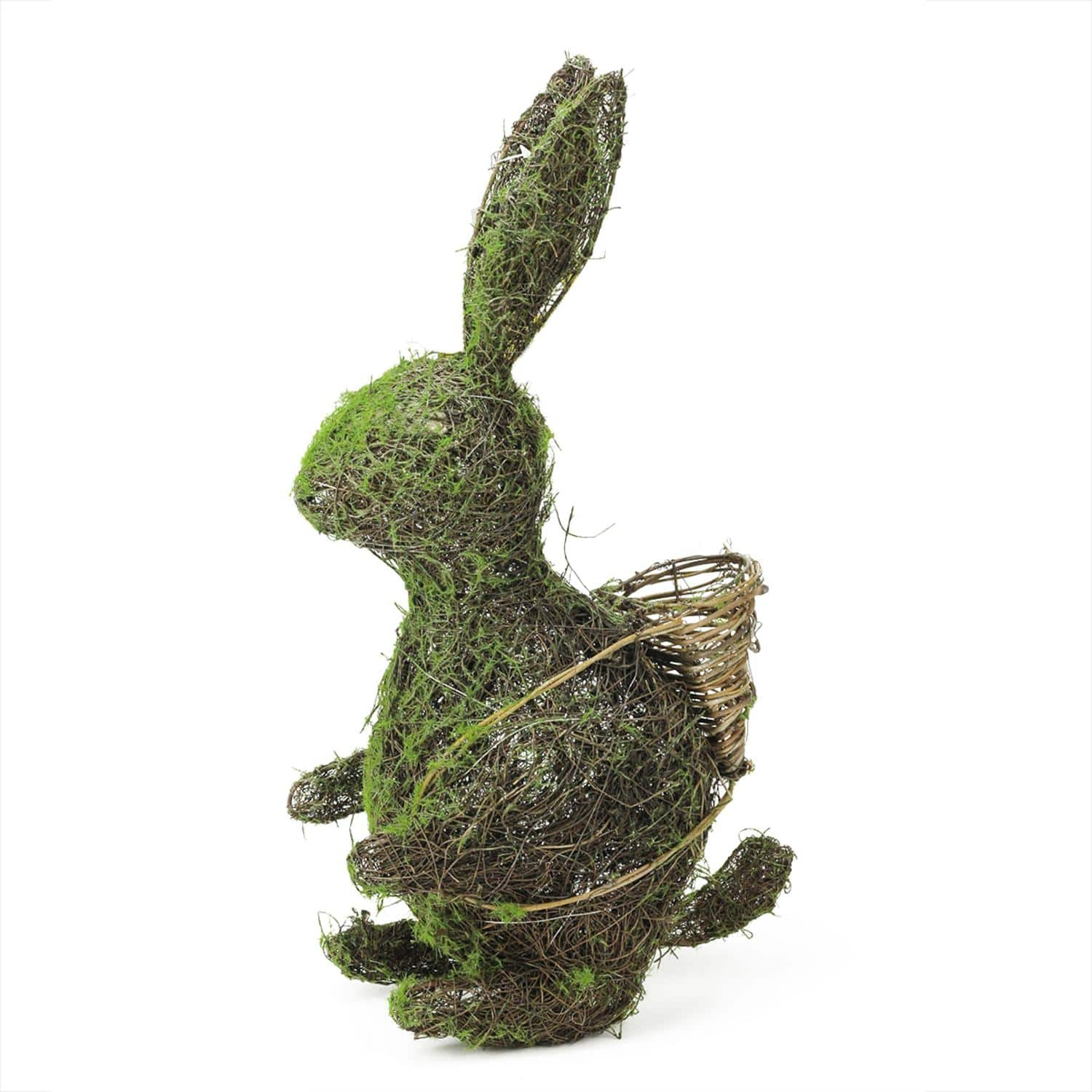 moss rabbit figurine