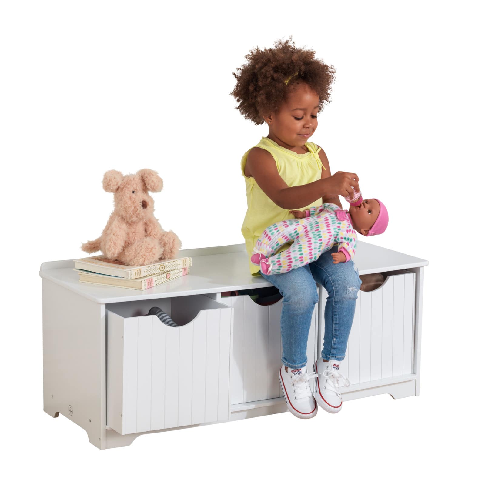 KidKraft Nantucket Storage Bench, White