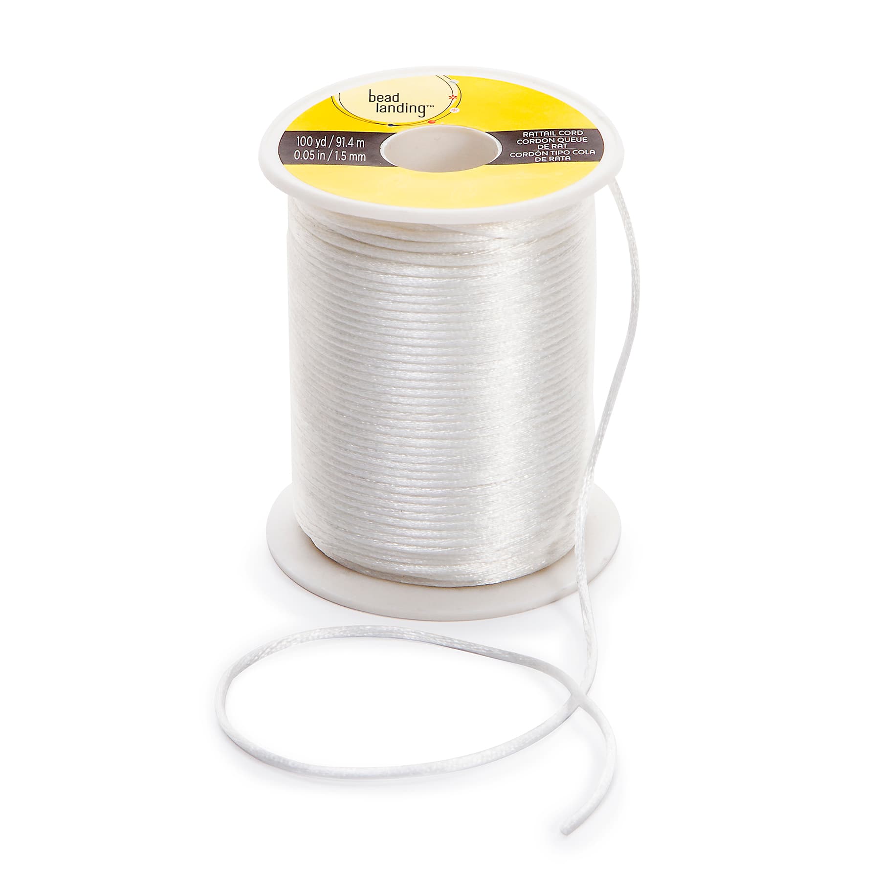 12 Pack: 1.5mm White Rattail Cord by Bead Landing™