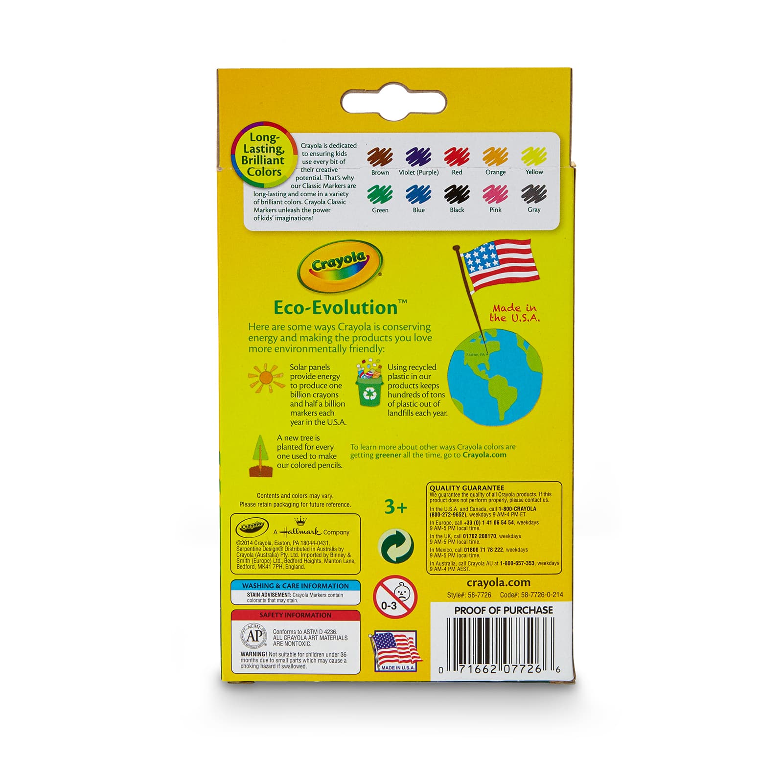 12 Packs: 10 ct. (120 total) Crayola® Ultra-Clean Fine Line Classic Color  Markers