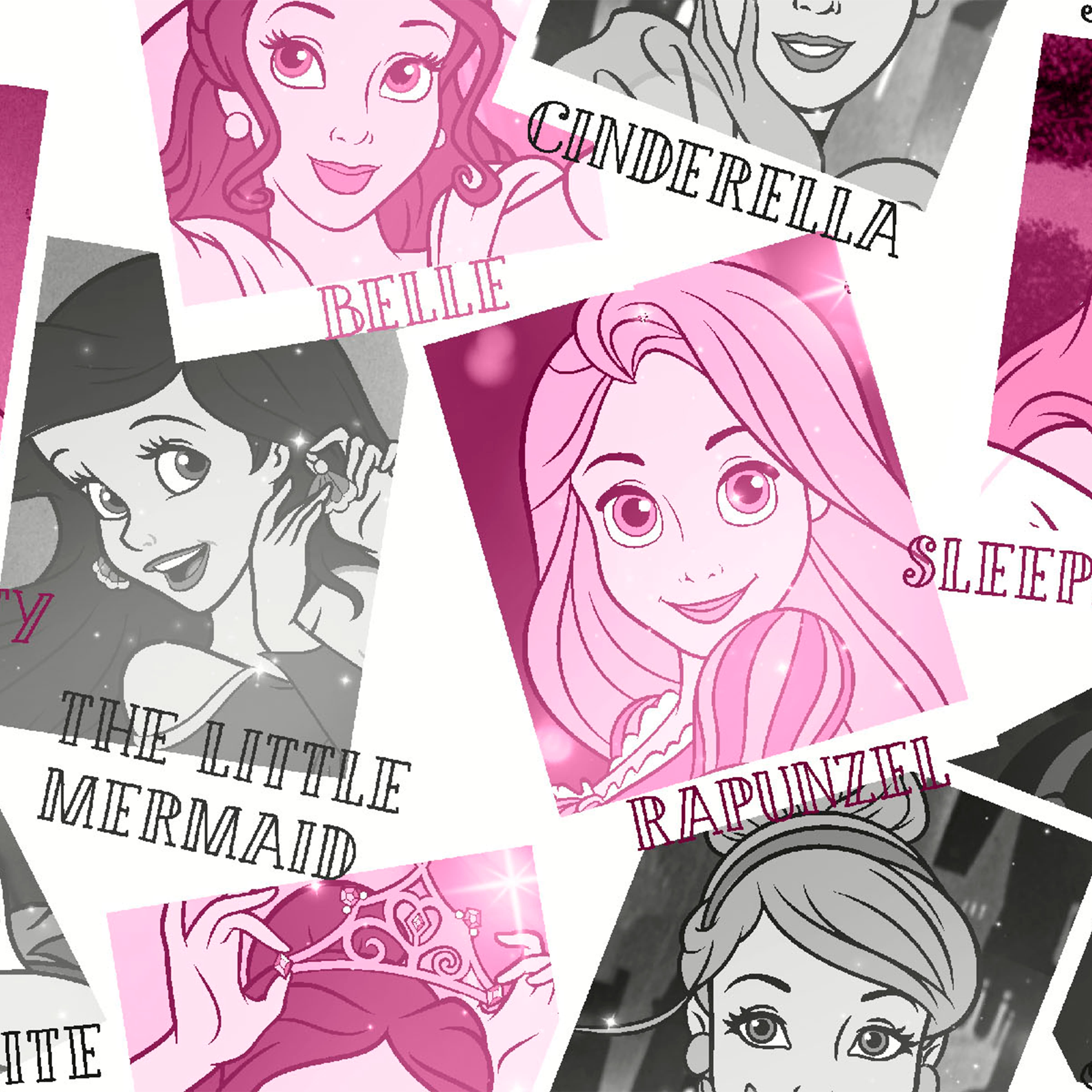 Disney® Princess Photos Cotton & Spandex Fabric in Pink | Michaels®