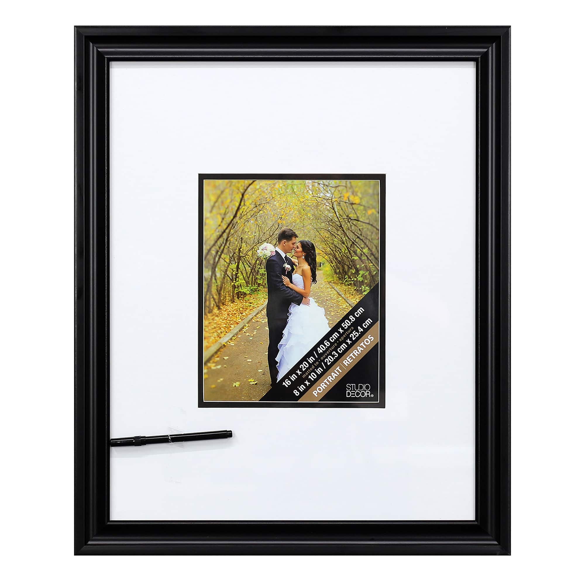 Keepsake From Wedding Picture Mat Autograph Mat Frame with Pen For Weddings 