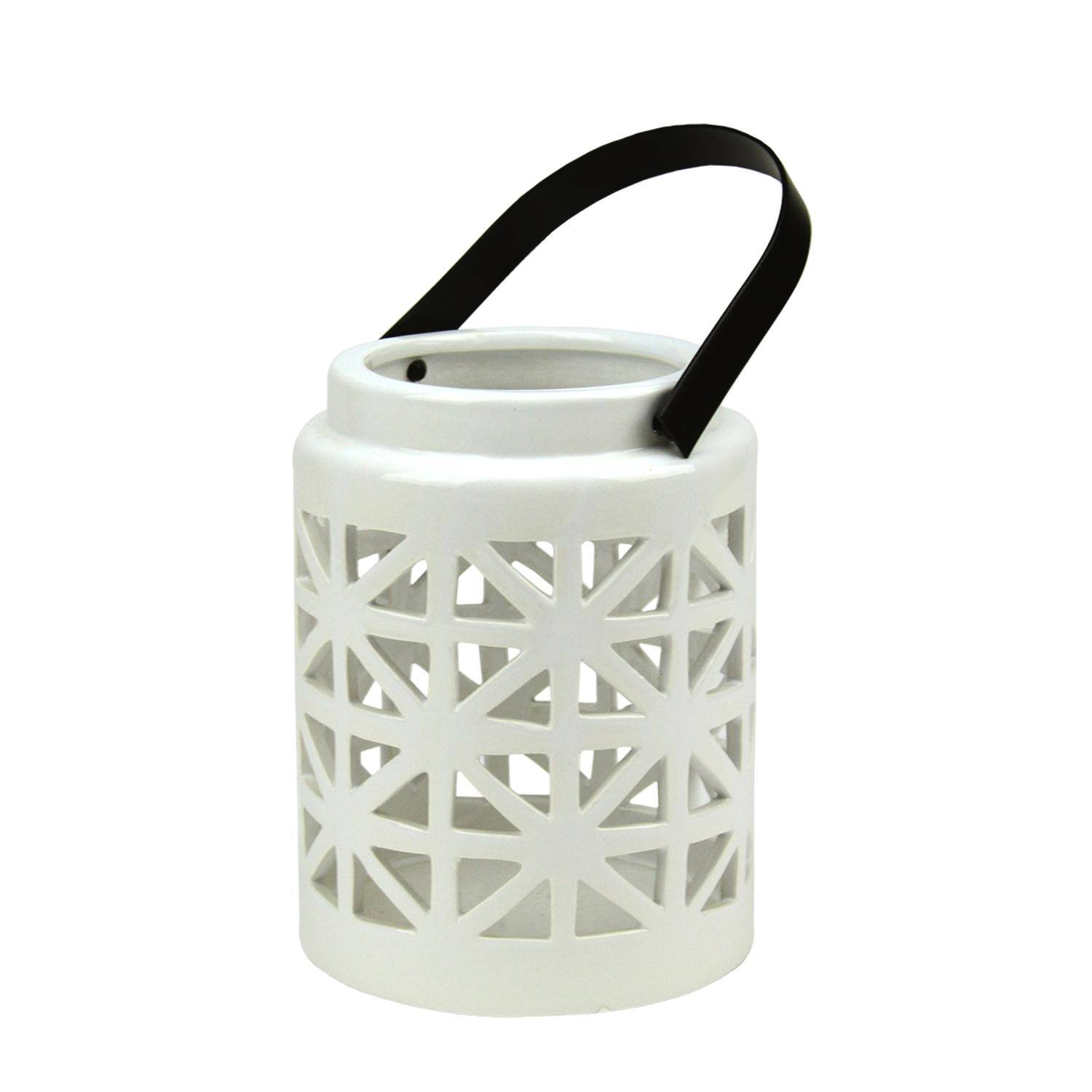 Seaside Treasures Ceramic Cutwork Candle Holder Lantern
