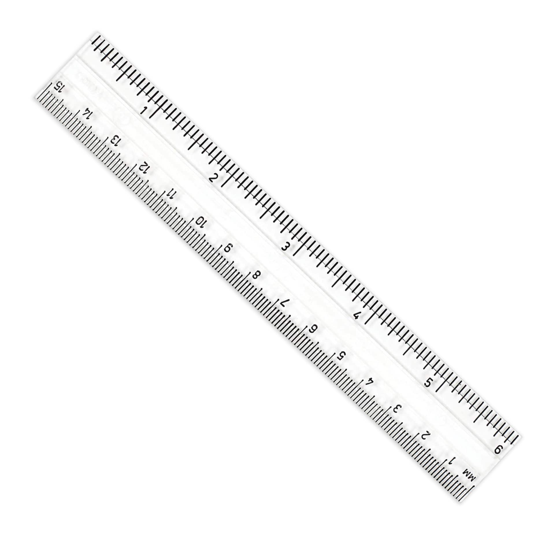 6 Clear Plastic Ruler, Pack of 36