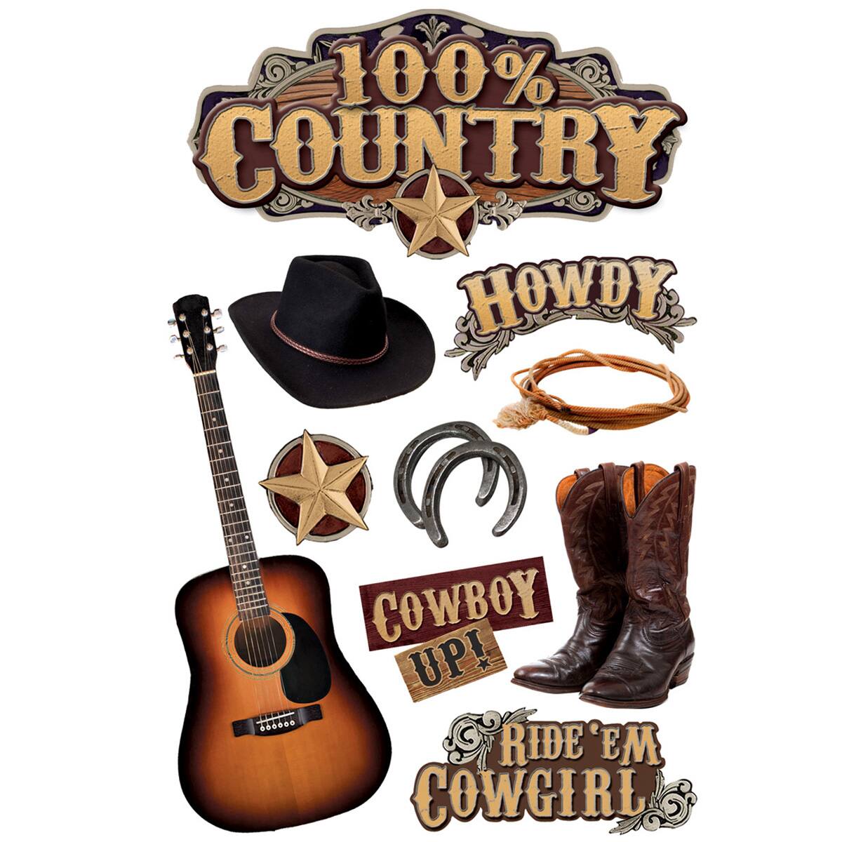 Paper House 3d Stickers 100 Country