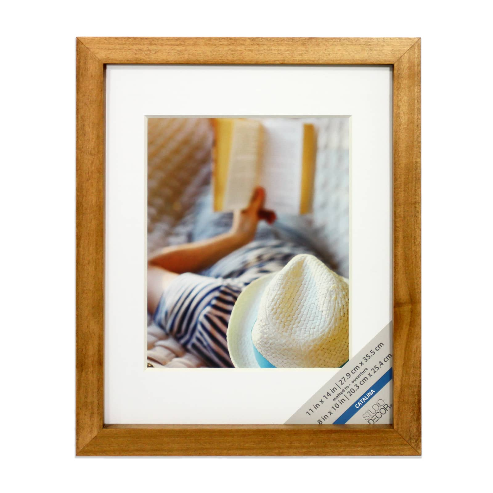 Natural Walnut Stain Frame With Mat, Catalina By Studio Décor®