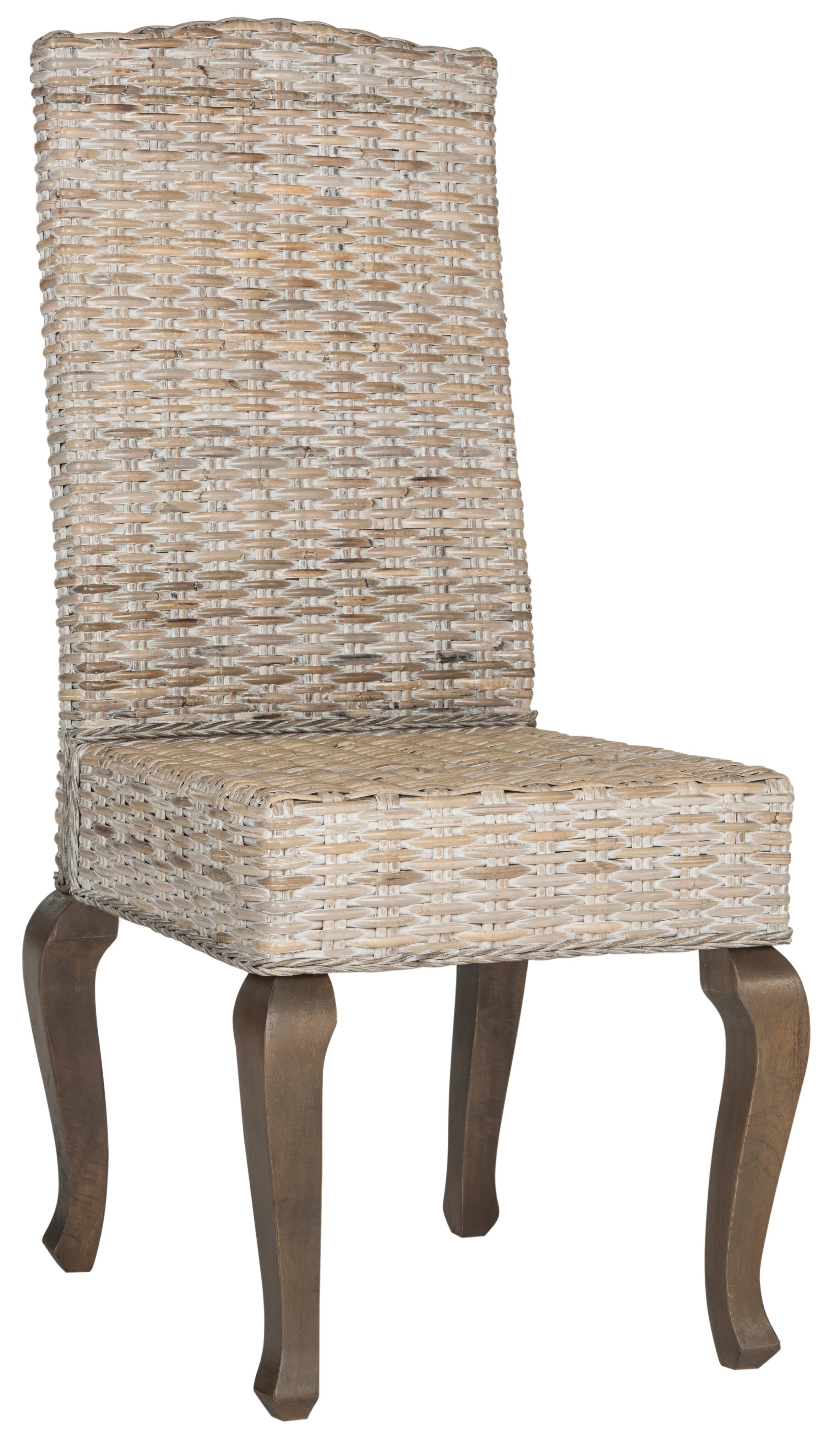 Milos Dining Chair Set of 2 in White Washed