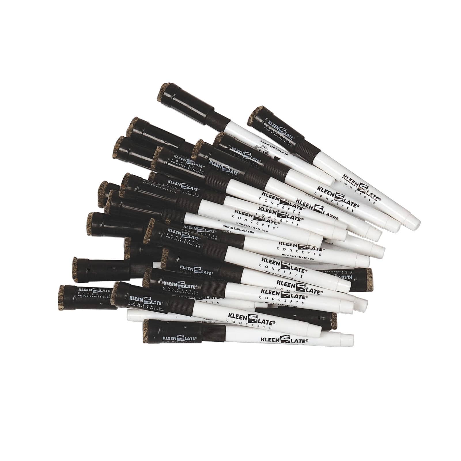 6 Packs: 24 ct. (144 total) KleenSlate&#xAE; Black Fine Point Dry Erase Markers with Erasers