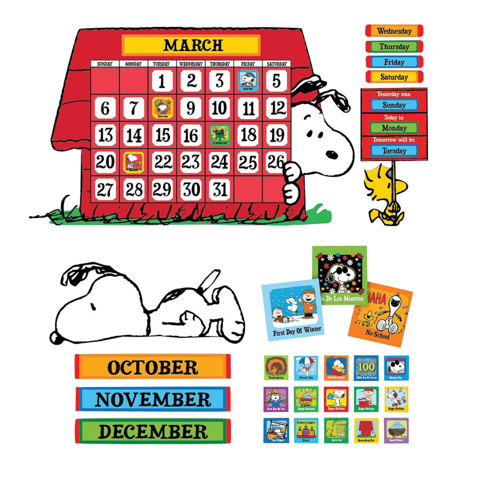 Peanuts® Calendar Bulletin Board Set Michaels