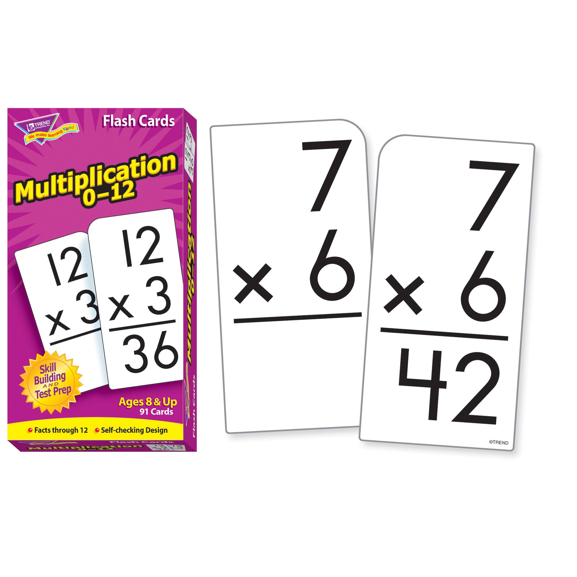 Trend Multiplication Math Flash Cards 0-12 Set of 91 Ages 8 for sale online 