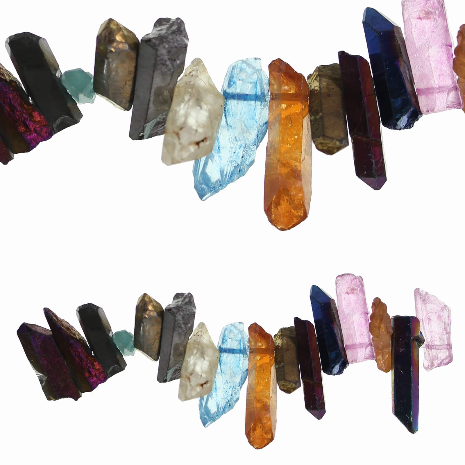 12 Pack: Sedona Multicolor Quartz Crystal Beads by Bead Landing™