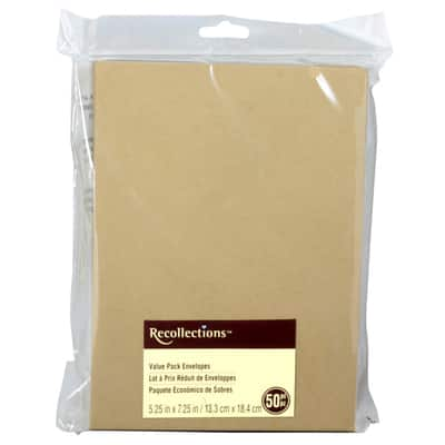 5.25 x 7.25 Ivory Envelopes Value Pack, 50ct. by Recollections™