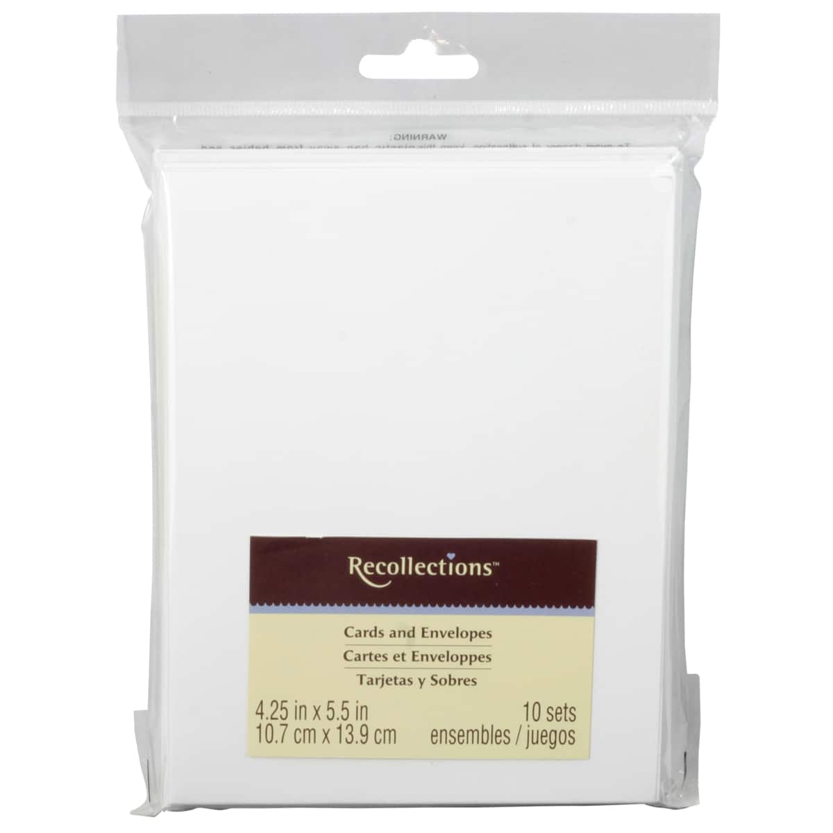 White Cards & Envelopes by Recollections™, 4.25 x 5.5