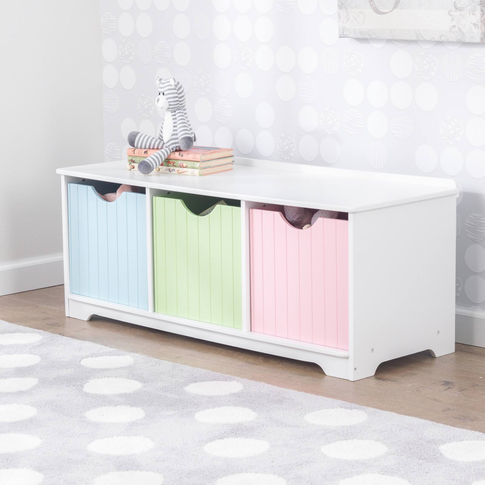 KidKraft Nantucket Storage Bench, Pastel