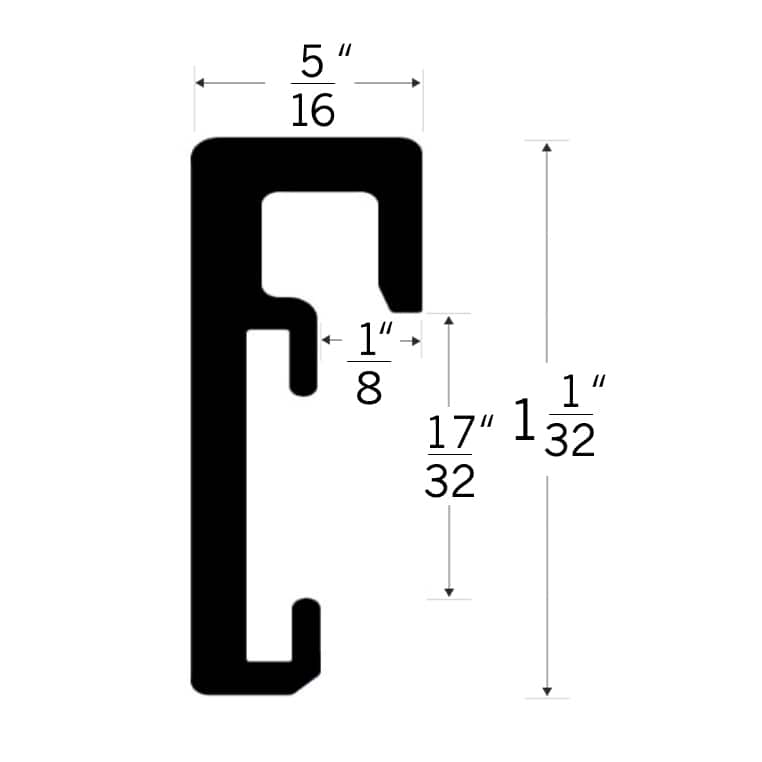 Nielsen&#xAE; Alpha Black Aluminum Matted Frame