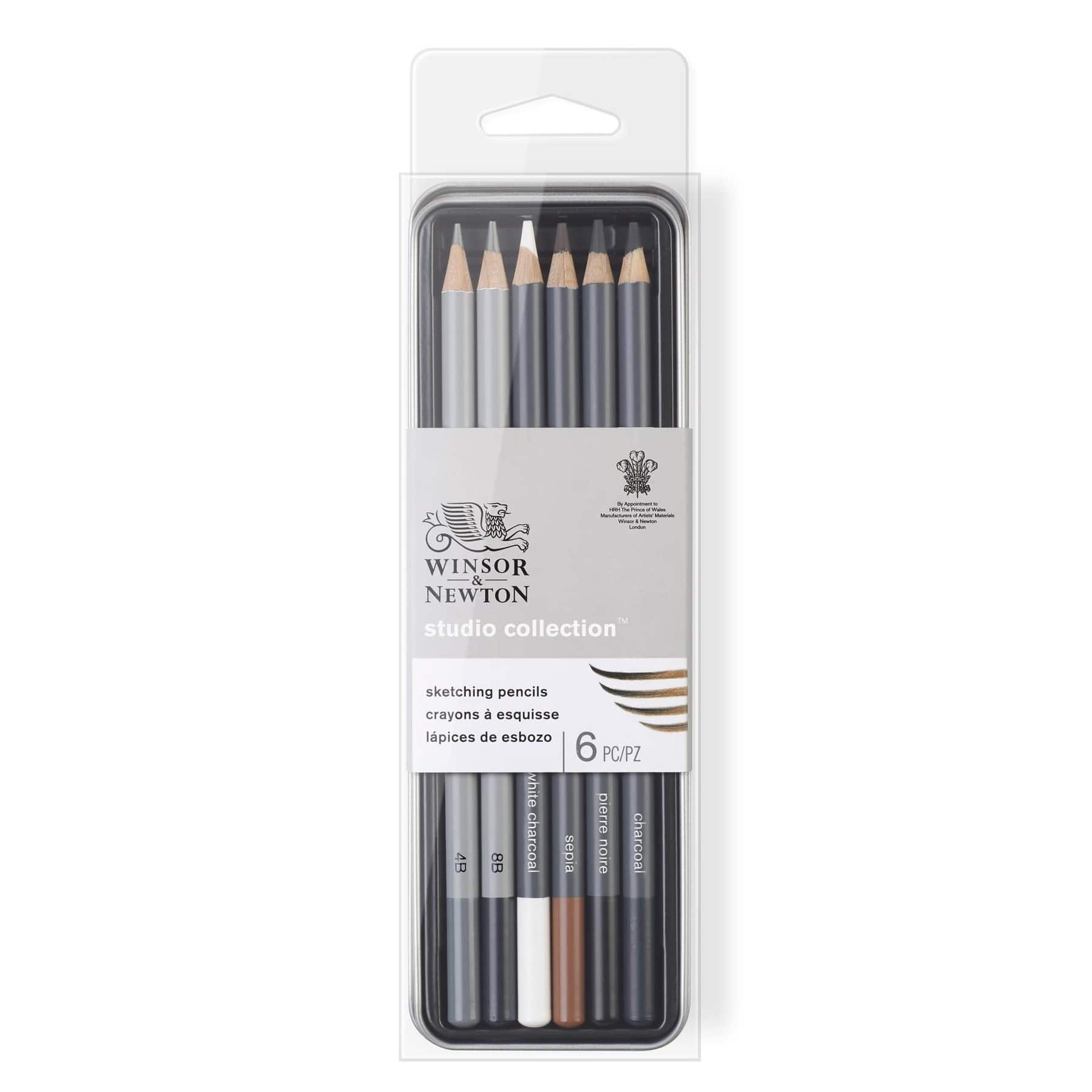 Winsor &#x26; Newton&#x2122; Studio Collection&#x2122; Sketching Pencil 6pc Tin Set