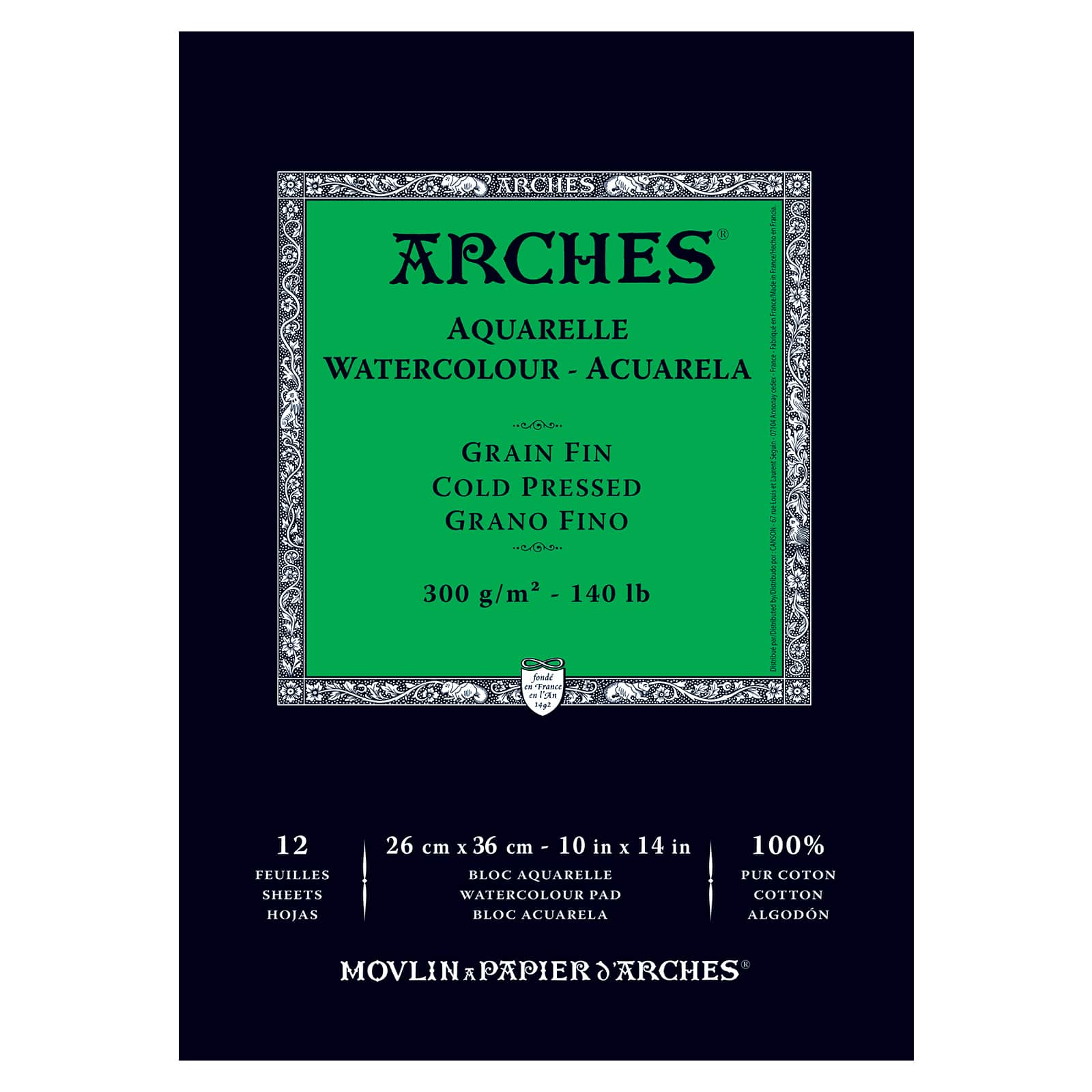 6 Packs: 12 ct. (72 total) Arches&#xAE; Cold-Pressed Watercolor Pad