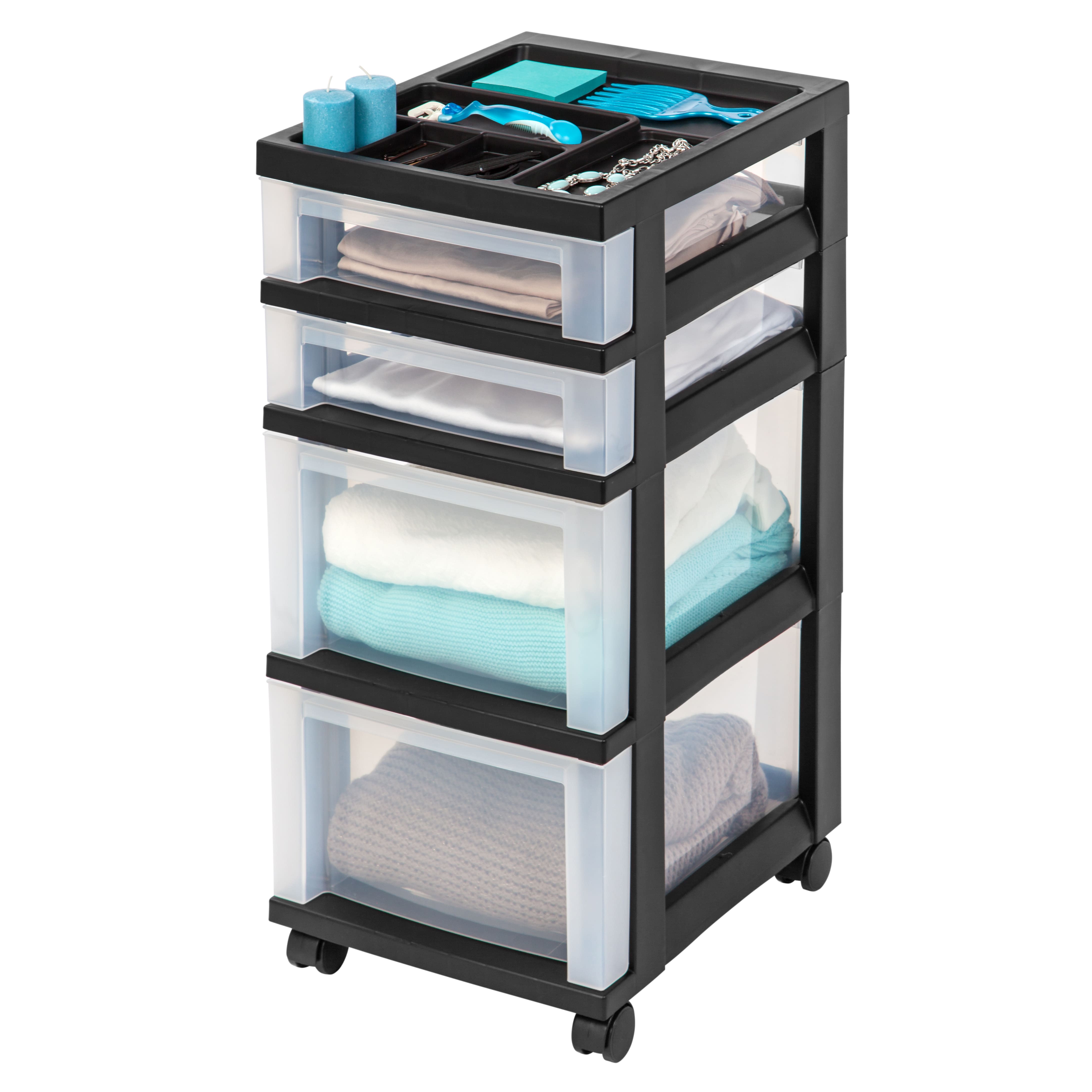 Buy the Iris® 4Drawer Storage Cart with Organizer Top at Michaels