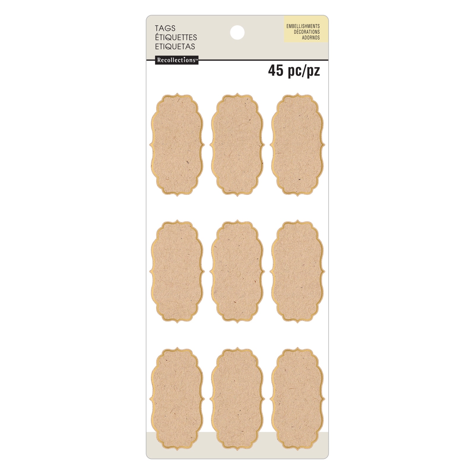 Scalloped Kraft Tags By Recollections&#x2122;