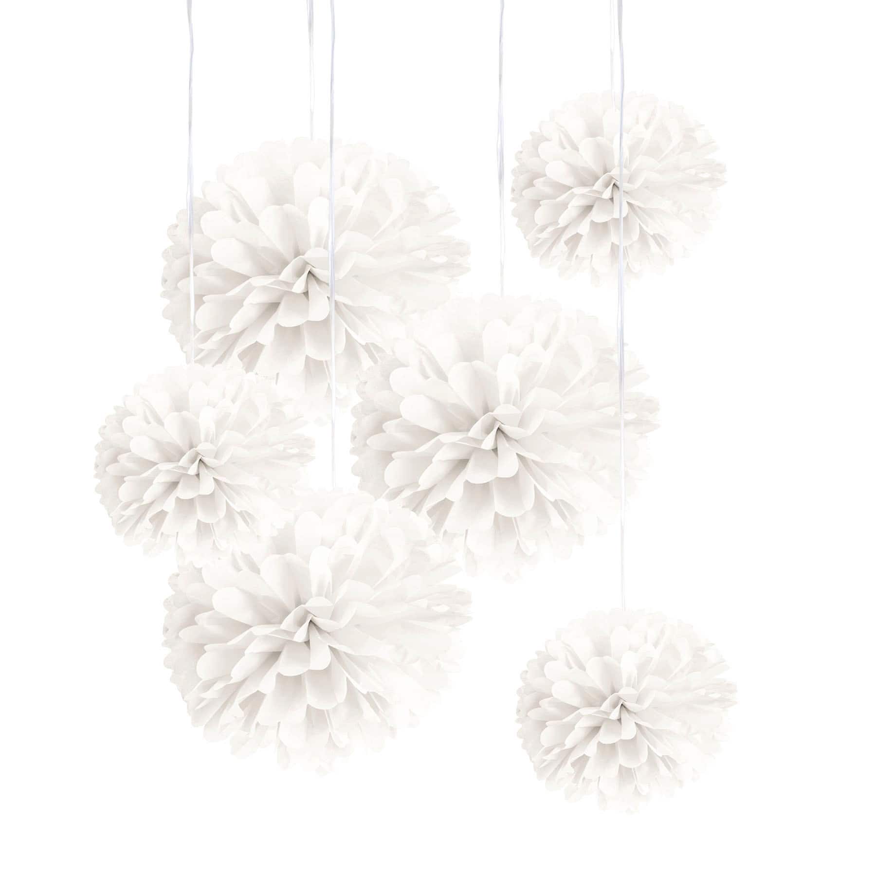 White Paper Pom Poms By Celebrate It™