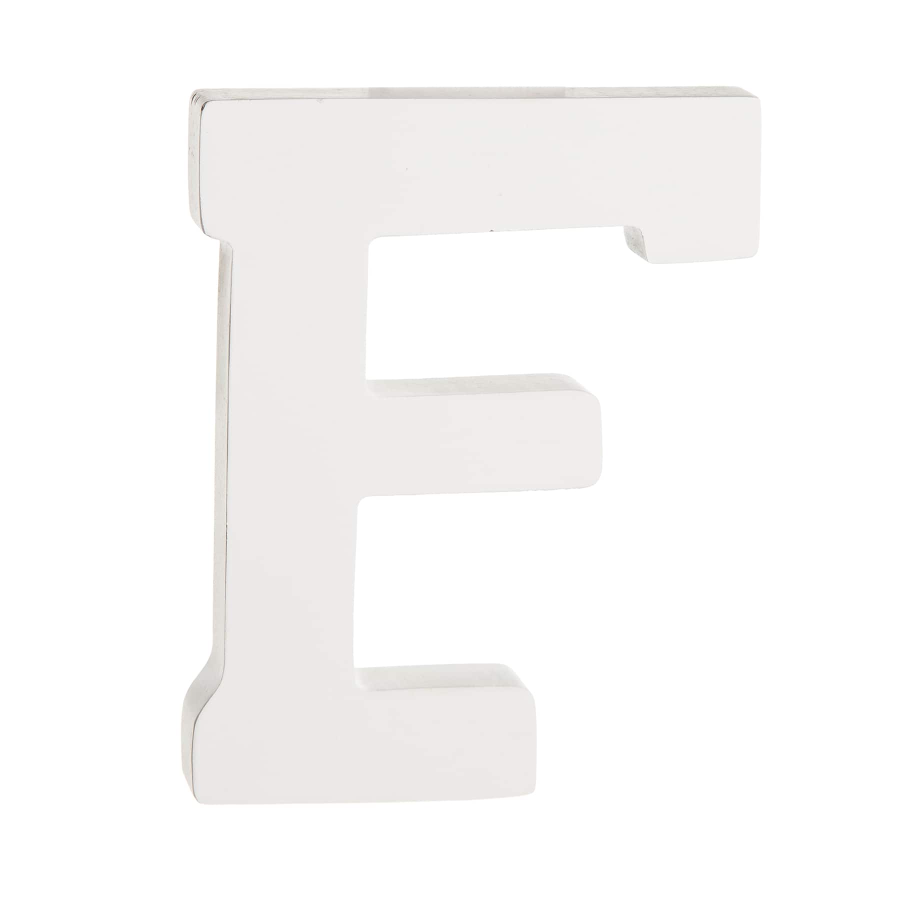 12 Pack: 4.75" White Wood Letter by Make Market®