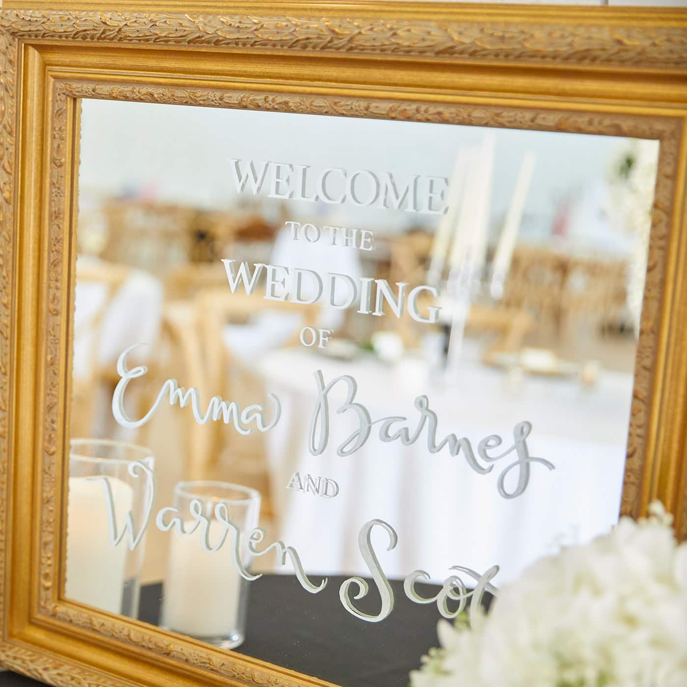 Welcome to our rehearsal dinner decal rehearsal dinner decor Welcome to Our Wedding Mirror Sign Project