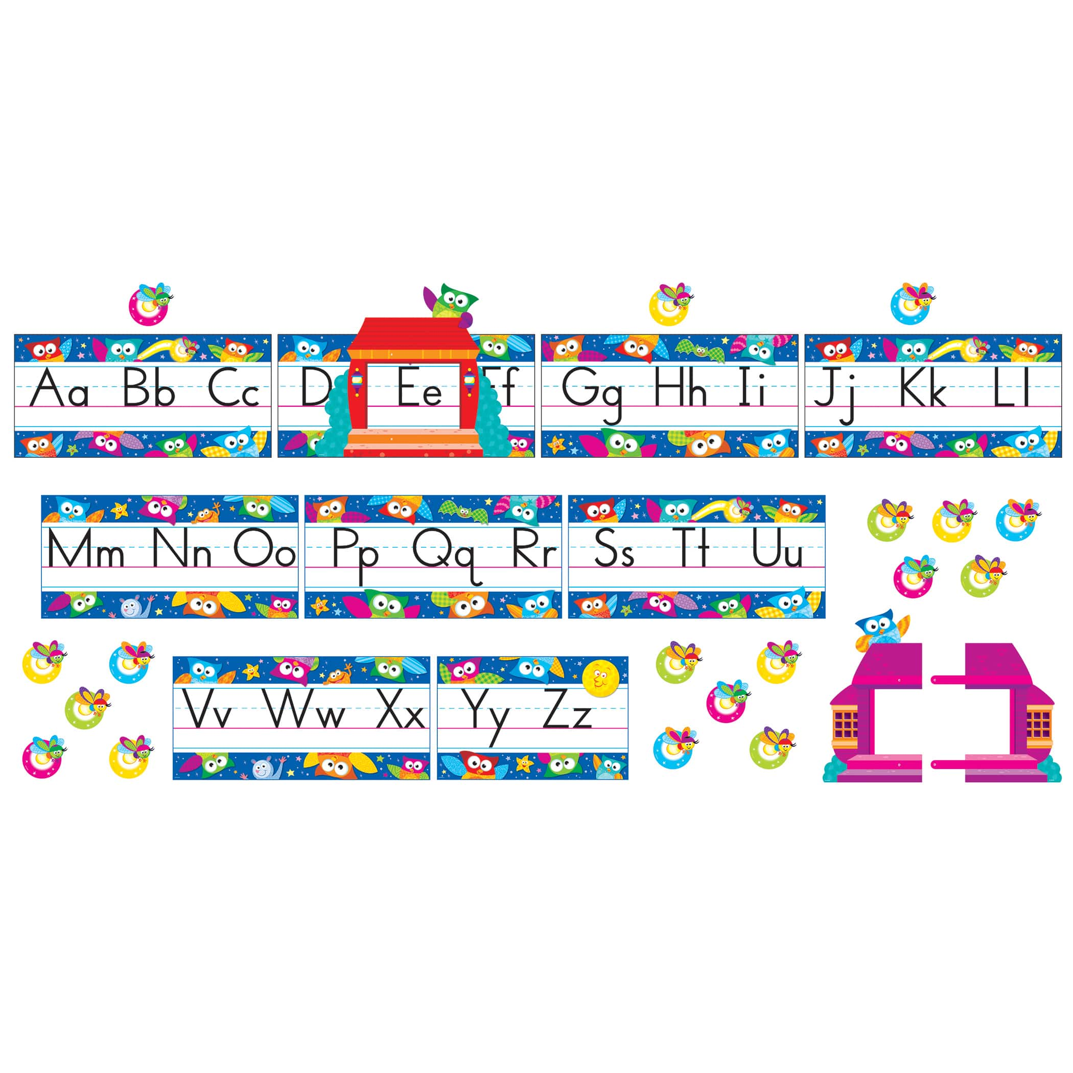 Trend Enterprises Owl-Stars!® Alphabet Line Bulletin Board Set | Michaels