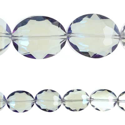 Blue Glass Faceted Oval Beads, 19mm by Bead Landing™ image