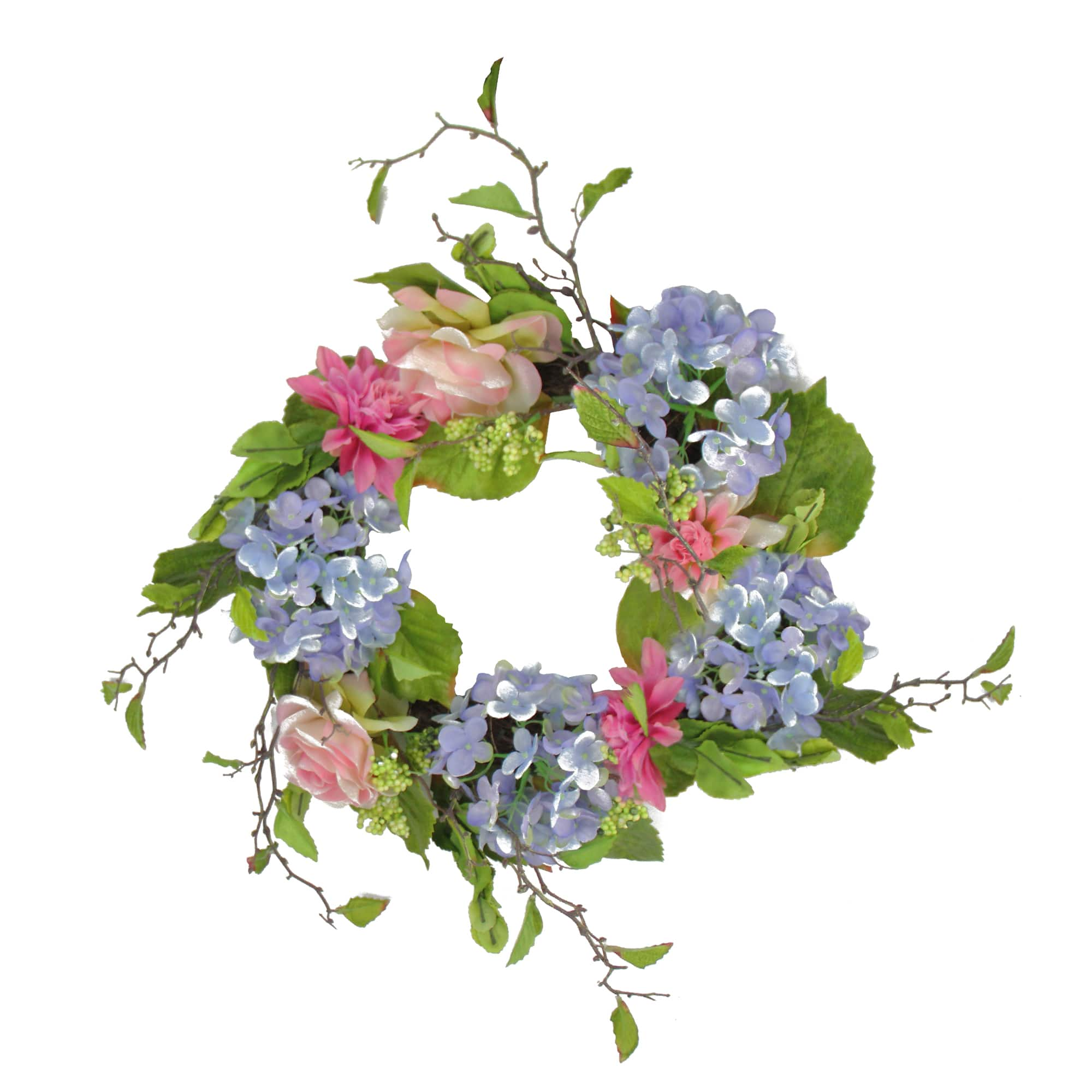 24" Rose & Hydrangea Floral Wreath