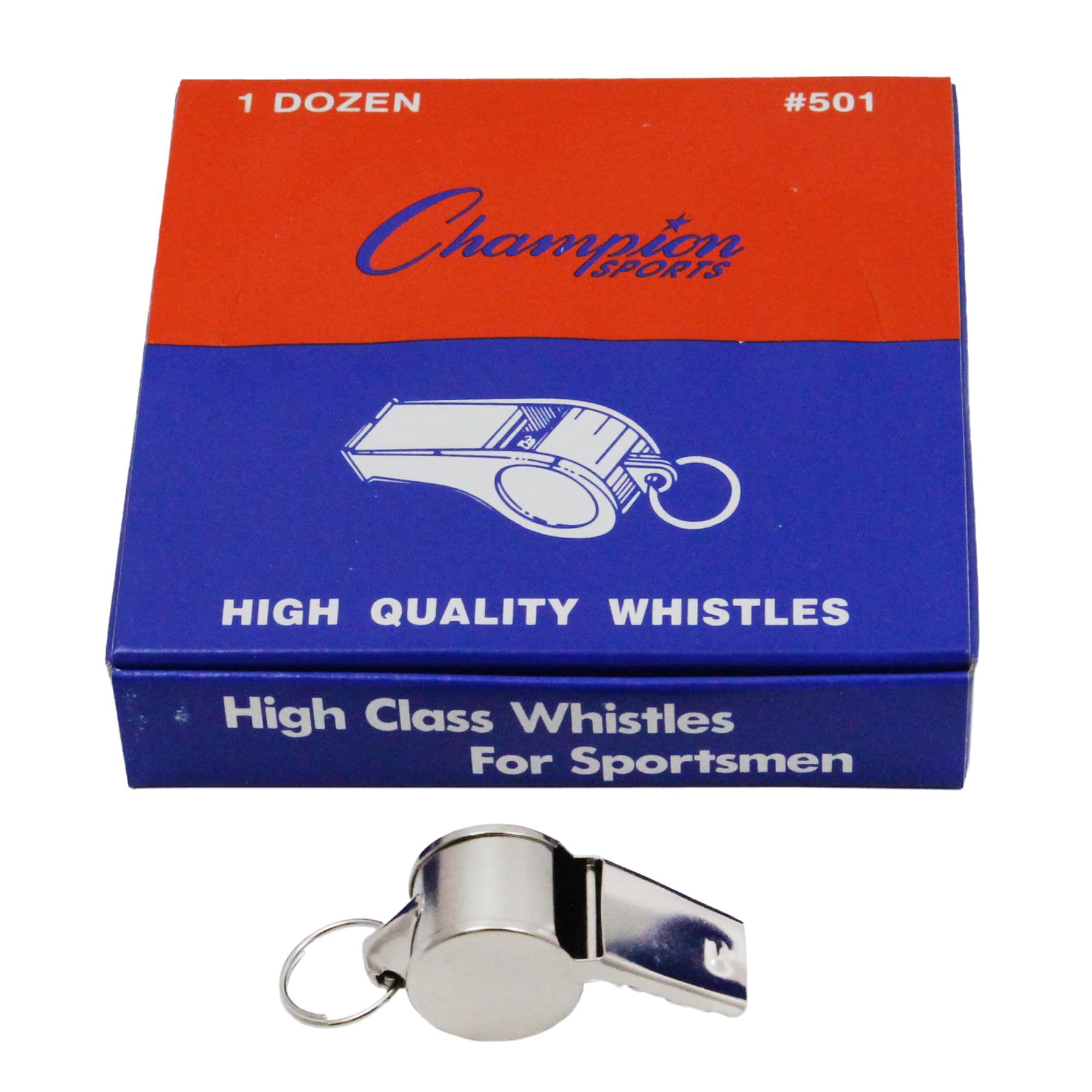 Champion Sports Medium Weight Metal Whistle, 12 Per Pack - 3 Packs