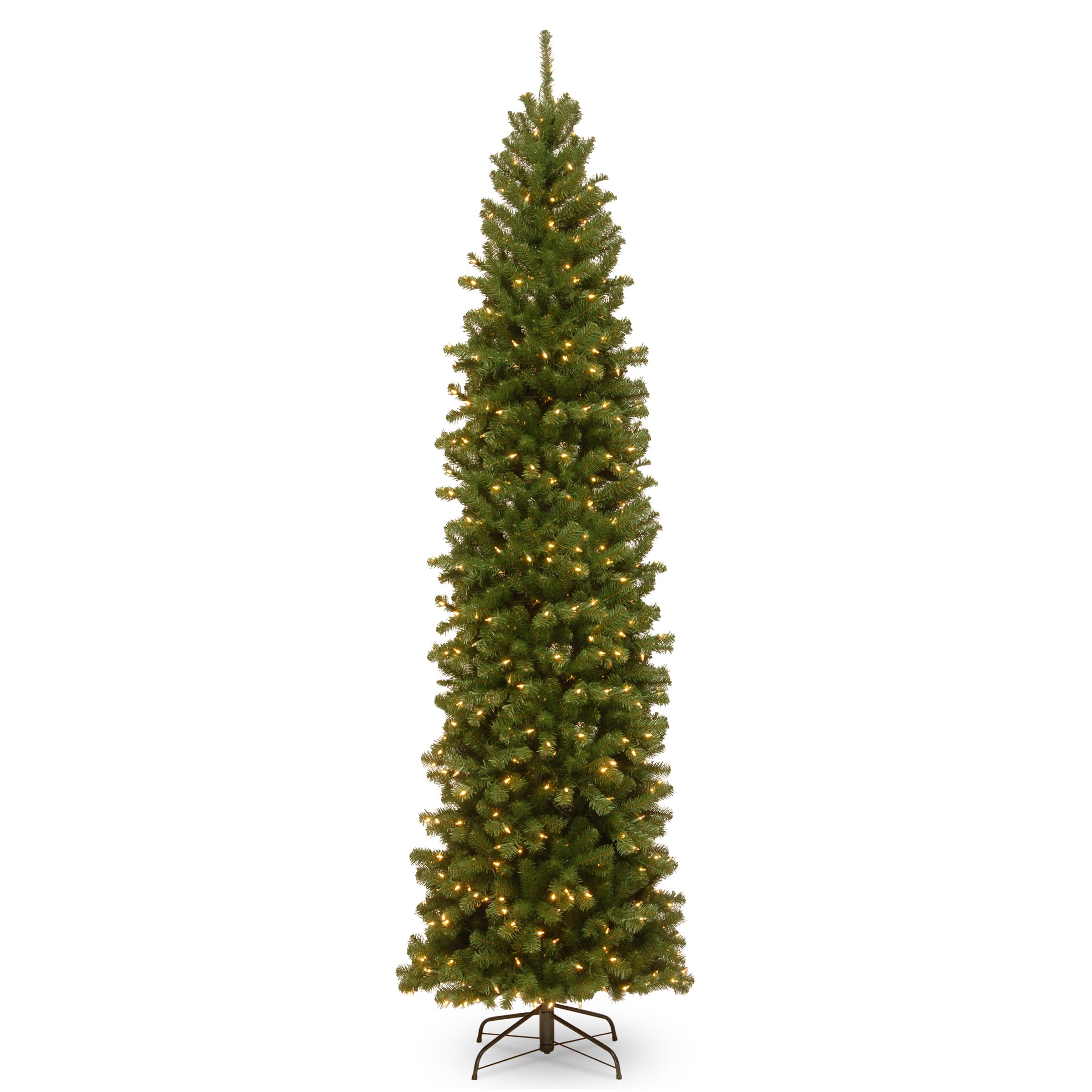 9Ft. Pre-Lit North Valley™ Spruce Pencil Slim Artificial Christmas Tree, Clear Lights