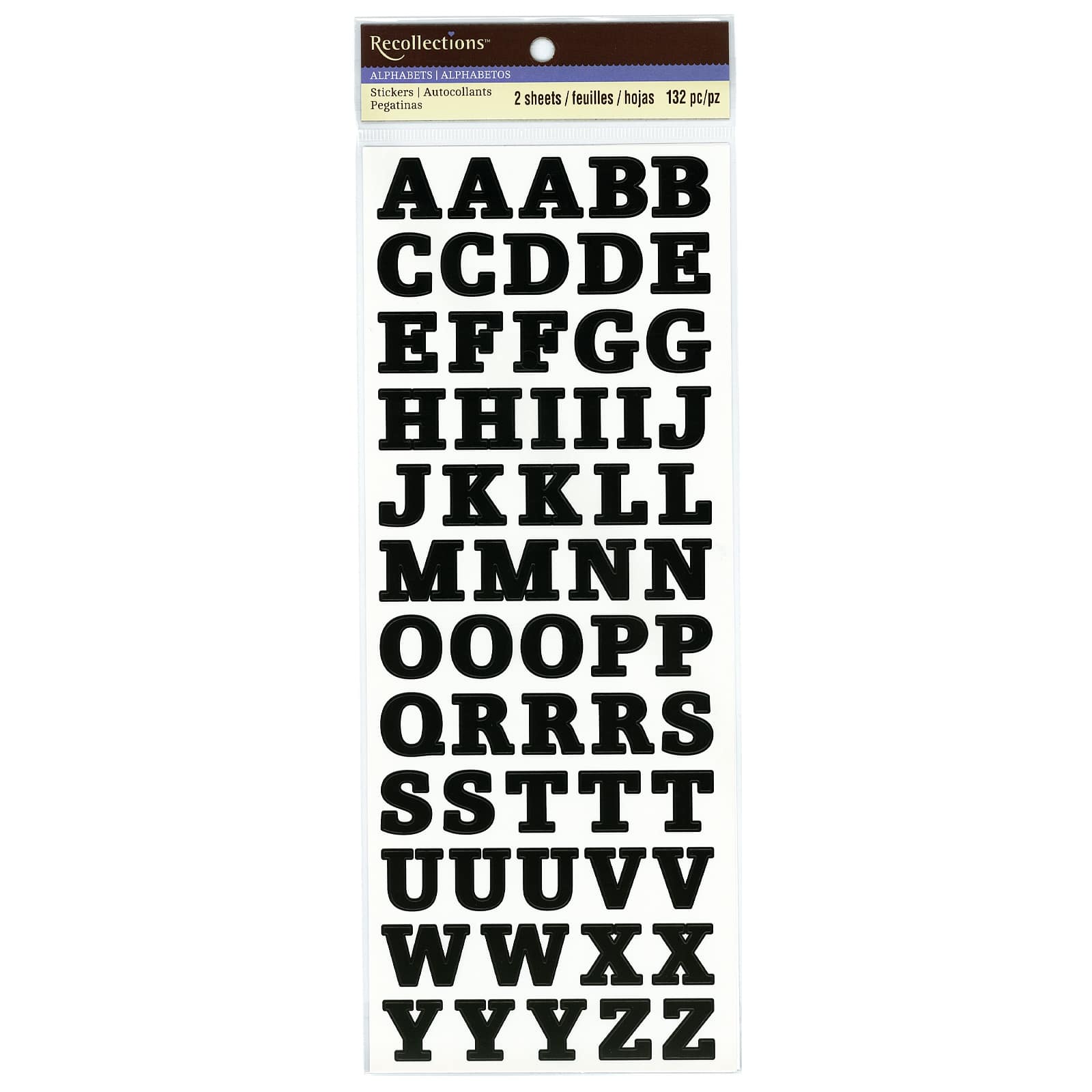 Black Small Font Alphabet Stickers by Recollections&#x2122;