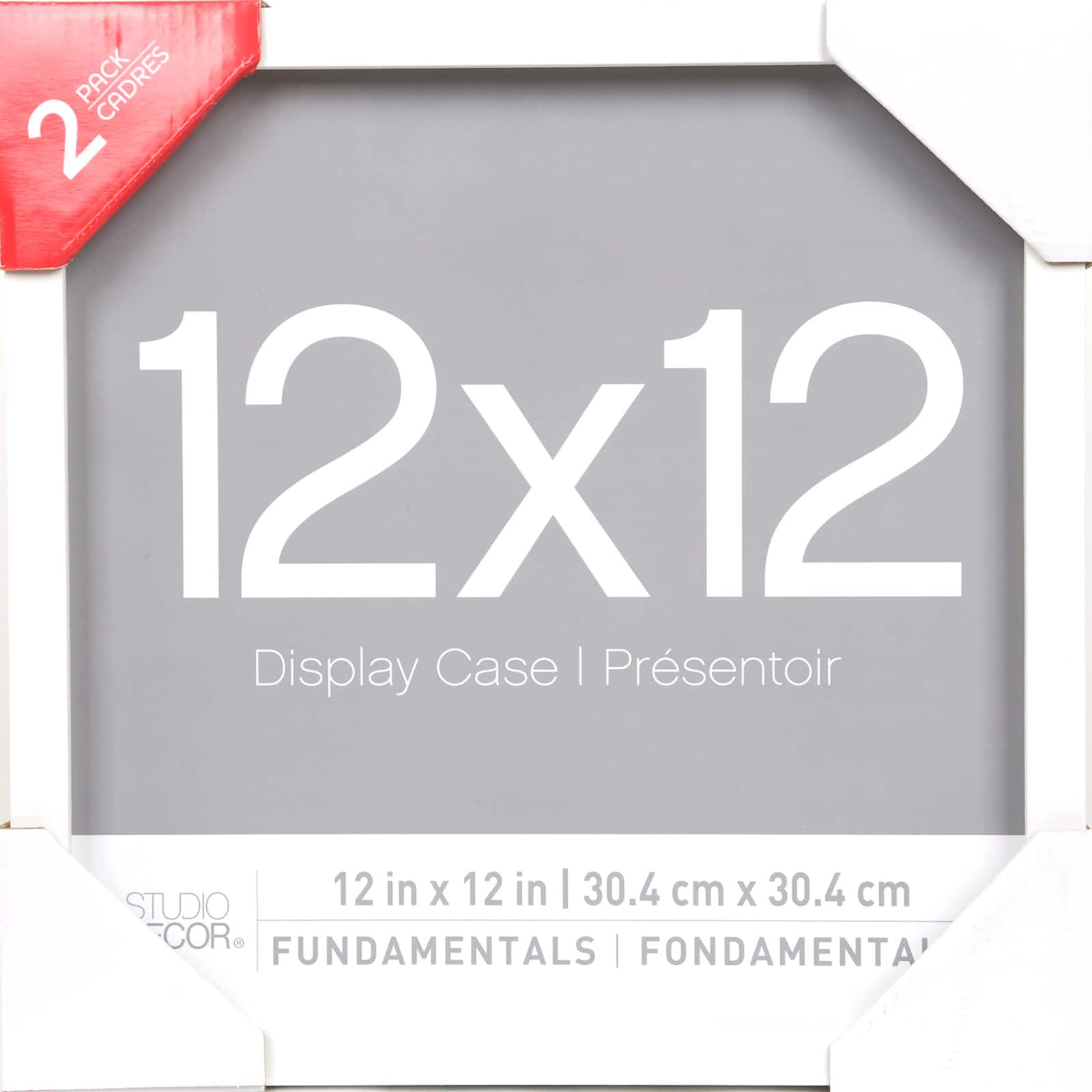 2-Pack White 12&#x22; x 12&#x22; Shadow Boxes, Fundamentals by Studio D&#xE9;cor&#xAE;
