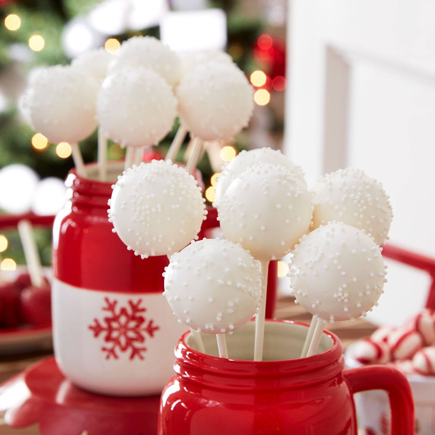 Peppermint Lane Snowball Cake Pops Projects Michaels