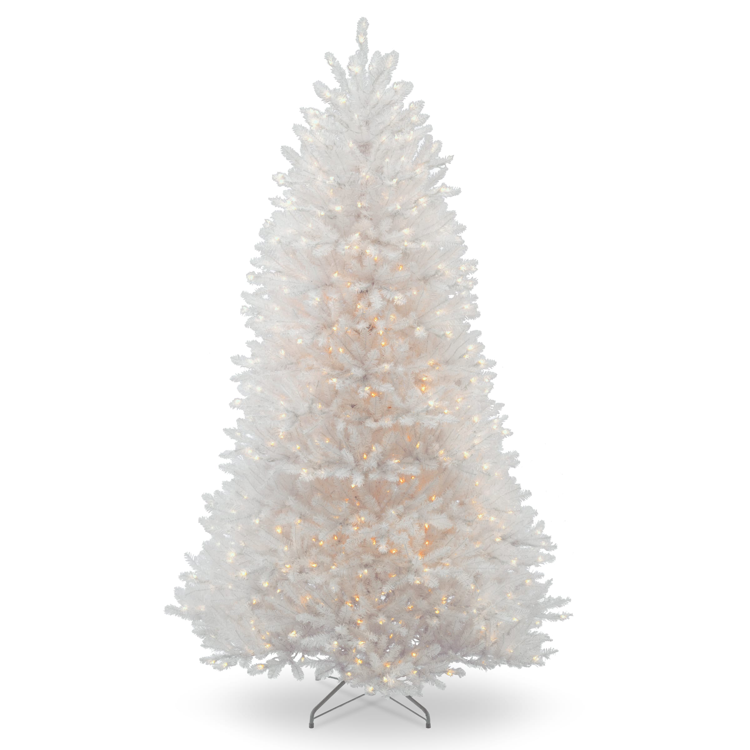 7.5 ft. Pre-Lit White Dunhill® Fir Full Artificial Christmas Tree, Clear Lights